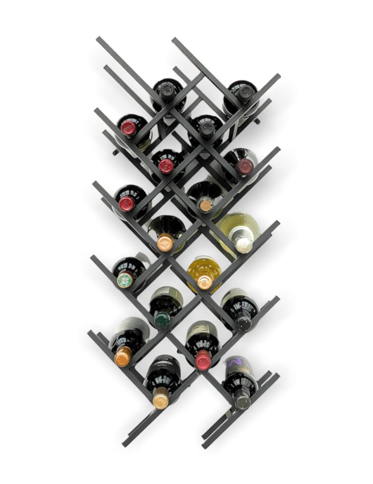 Erweiterbares Weinregal für 18 Flaschen 2er-Set