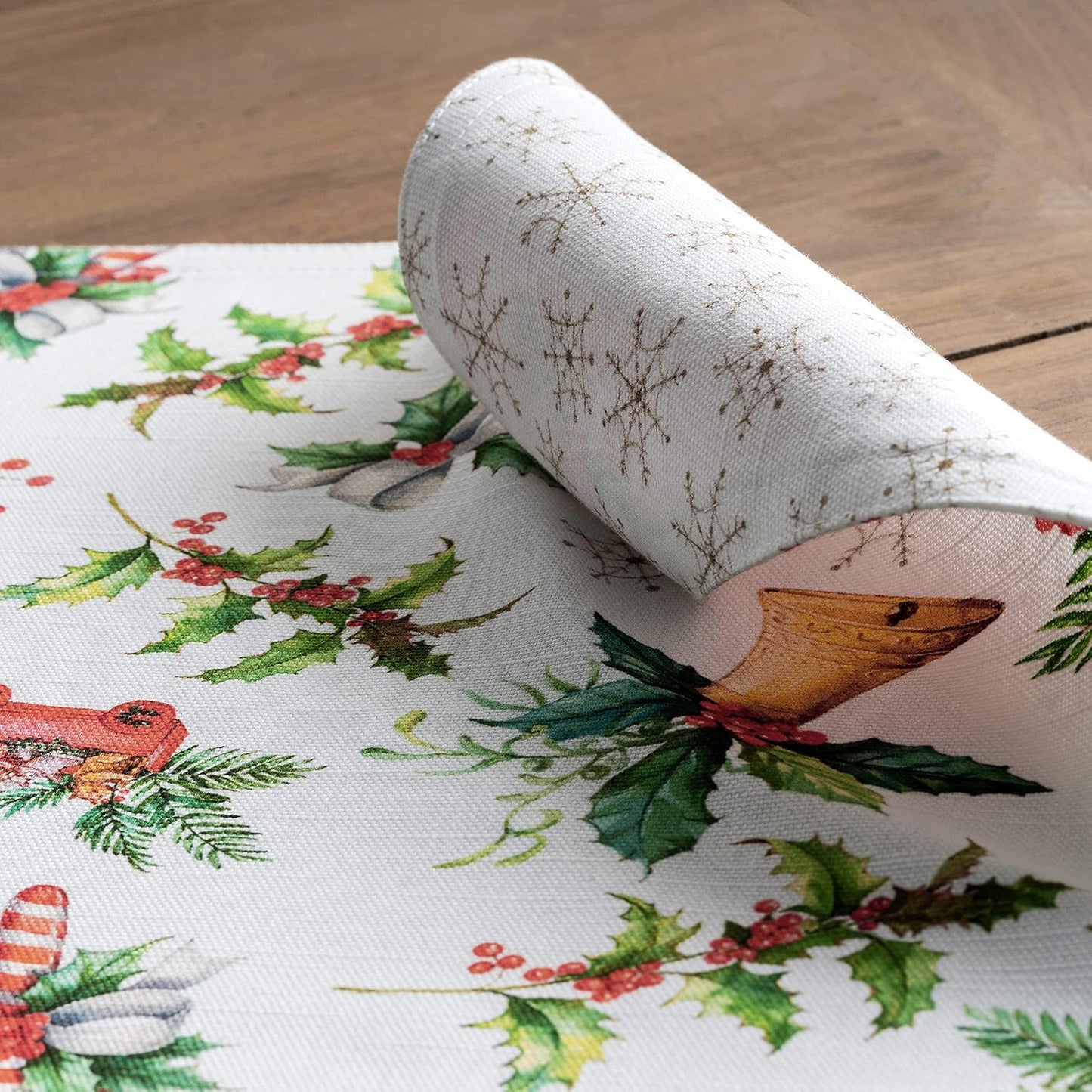 Dekoratives 4er-Tischset mit Weihnachtsmotiven, 02 - Chromo