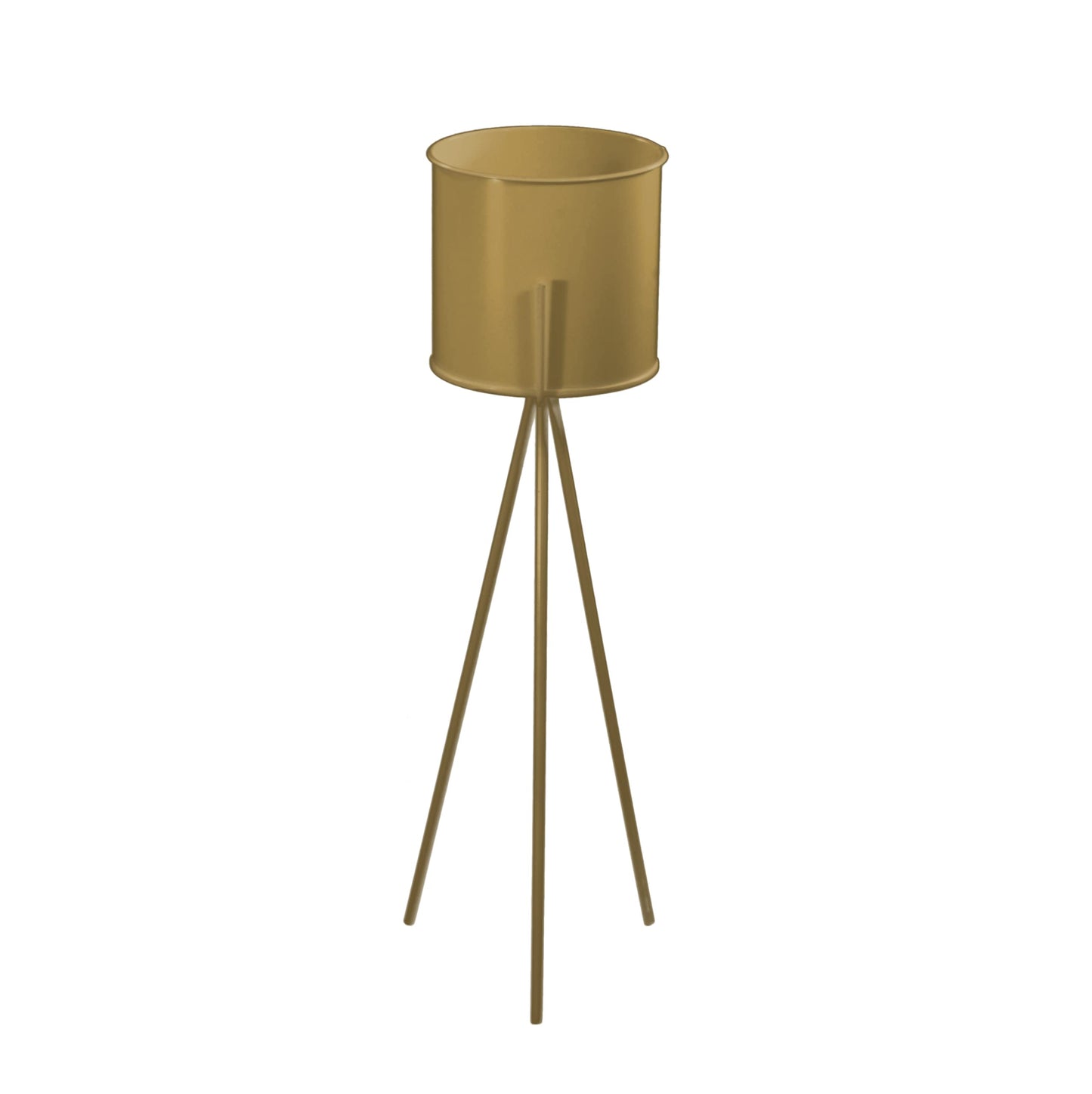 Metall-Pflanzenständer mit Blumentopf, 80 cm Gold