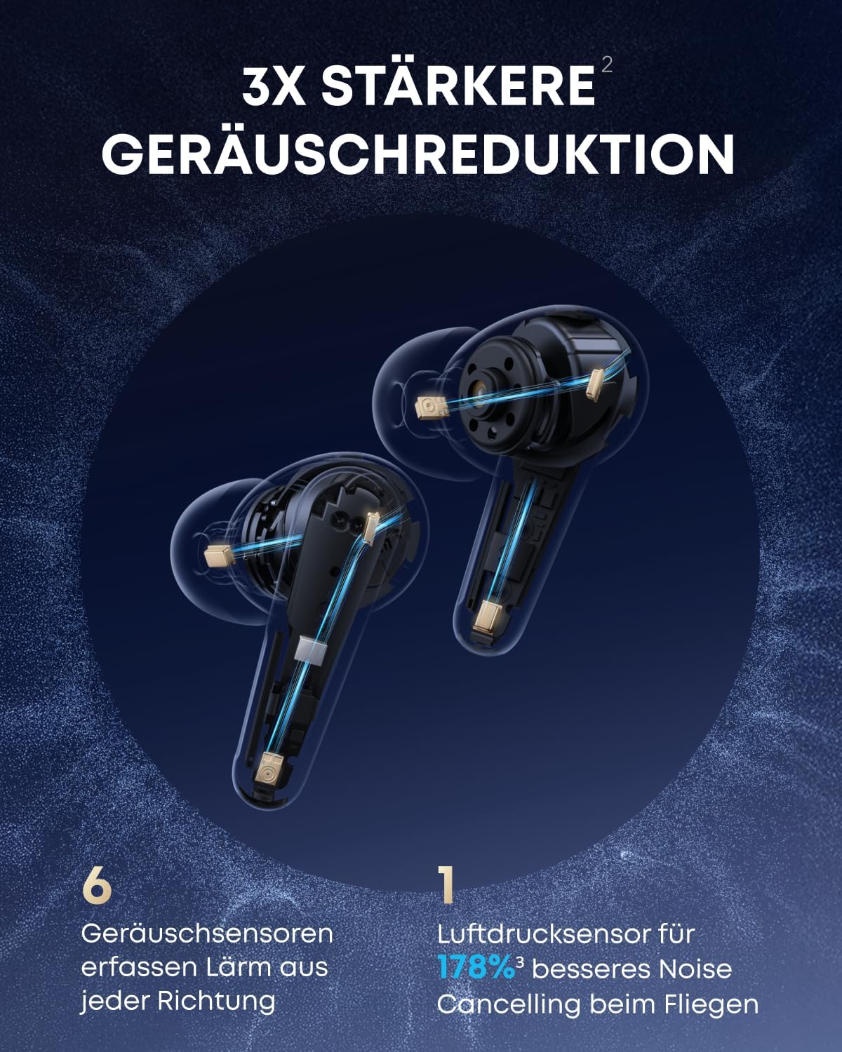 Liberty 4 Pro Noise Cancelling Earbuds, Blau Hochglanz