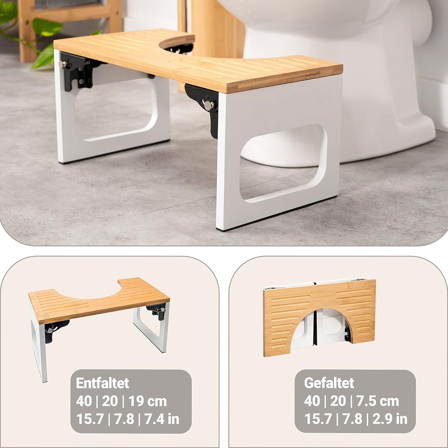 Klappbarer Toilettenhocker, Toilettenhocker
