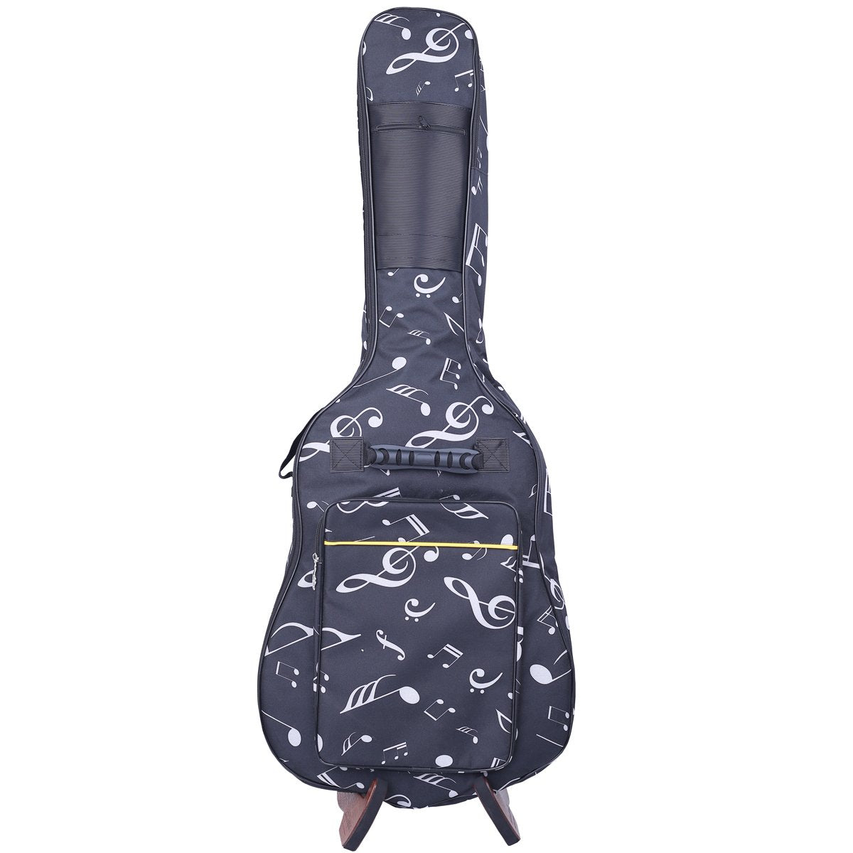 Gepolsterte Gitarren-Tasche mit Rucksackriemen, Music Notes Pattern