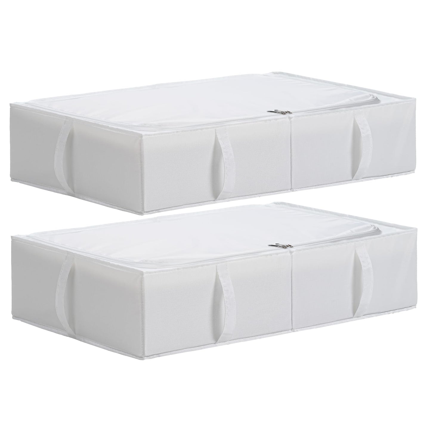 Unterbett-Aufbewahrungsboxen Set, Weiß Groß 2er-Pack