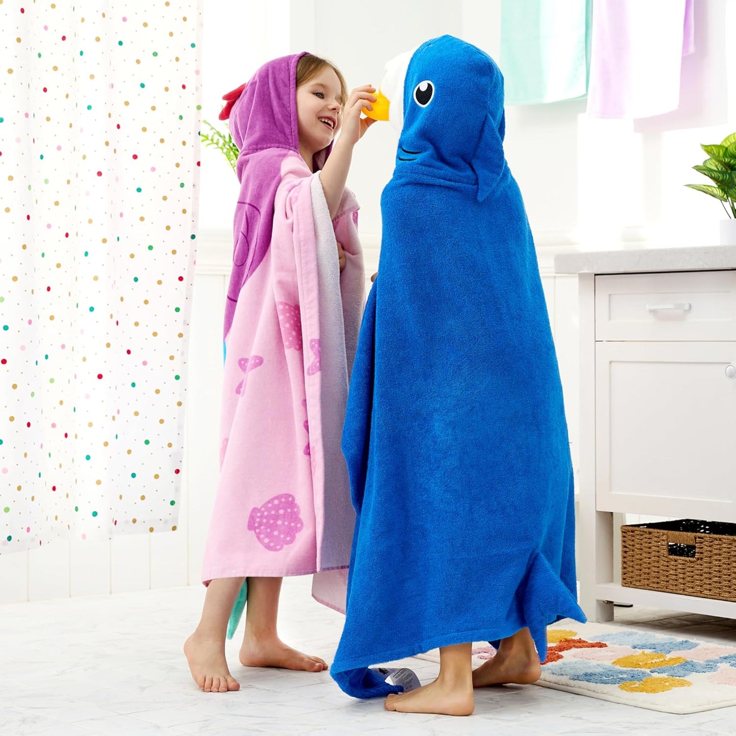 Kapuzenhandtuch für Kinder (3-10 Jahre), Blau