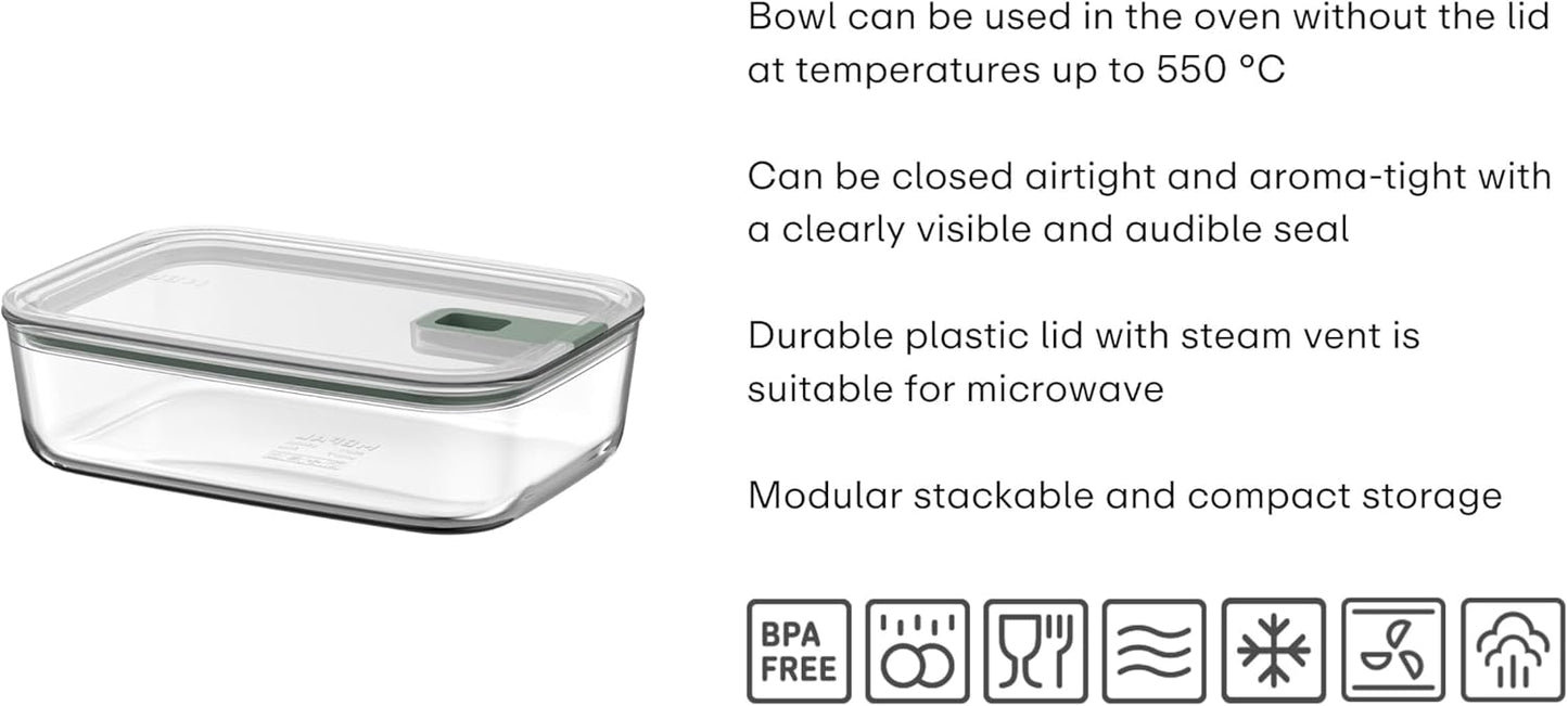 Glasbehälter mit EasyClip Deckel, 700 ml