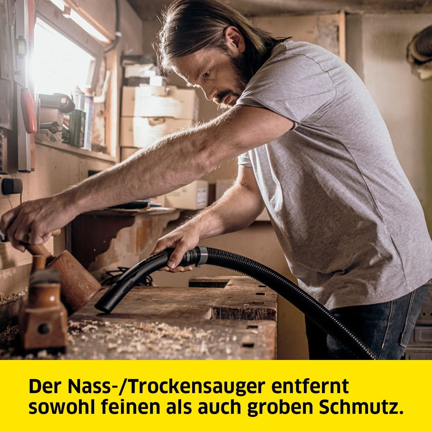 WD 5 P S V-25/5/22, Nass-/Trockensauger, Edelstahlbehälter mit Gerätesteckdose