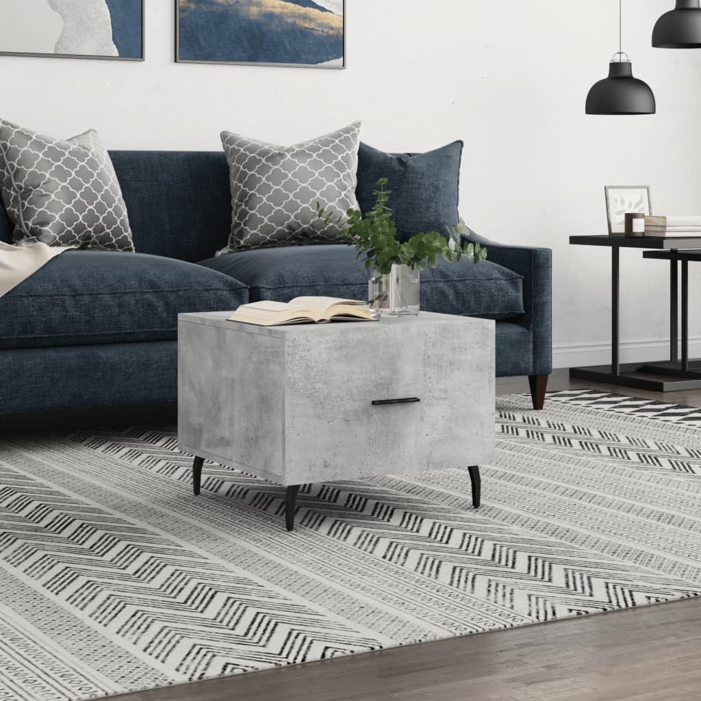 Moderner Wohnzimmertisch Parker mit viel Stauraum, Betongrau. 1
