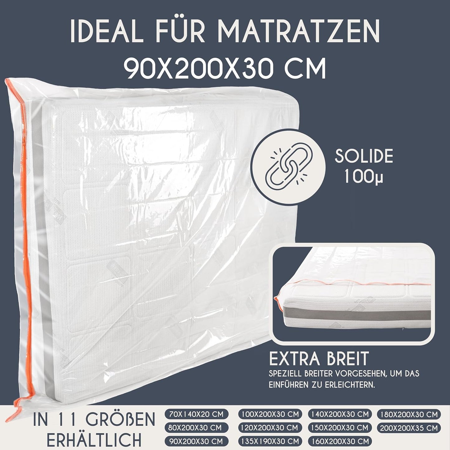 2er-Set Matratzenhüllen, 90 x 200 cm - 2er-Set