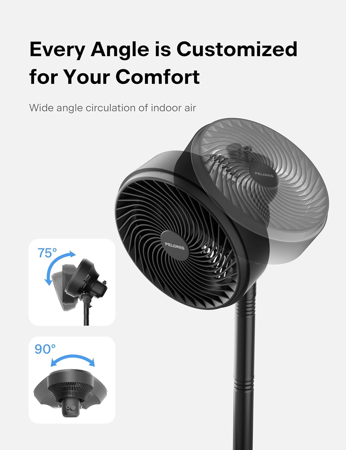 Höhenverstellbarer Säulenventilator, Modern