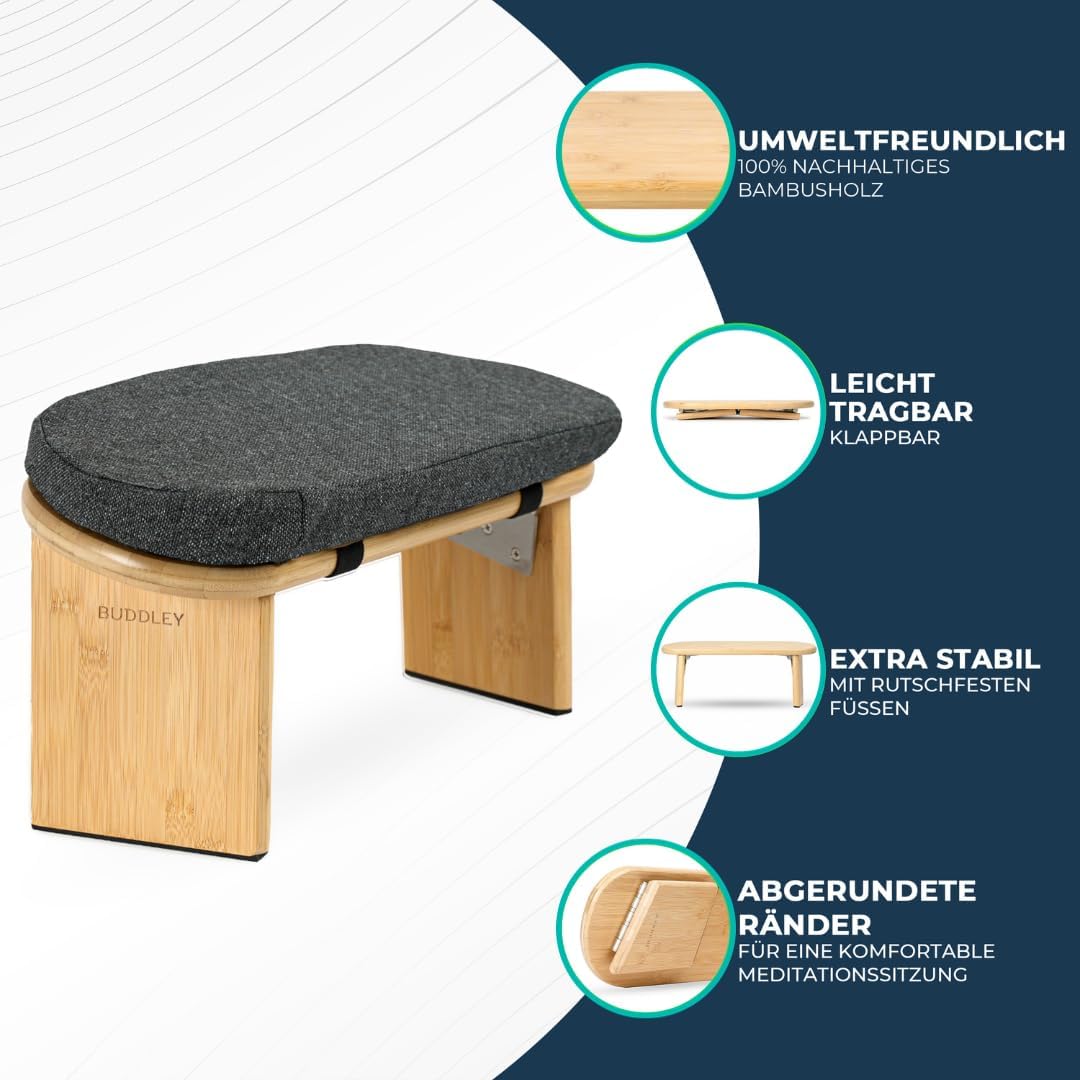 Klappbare Meditationsbank mit Kissen