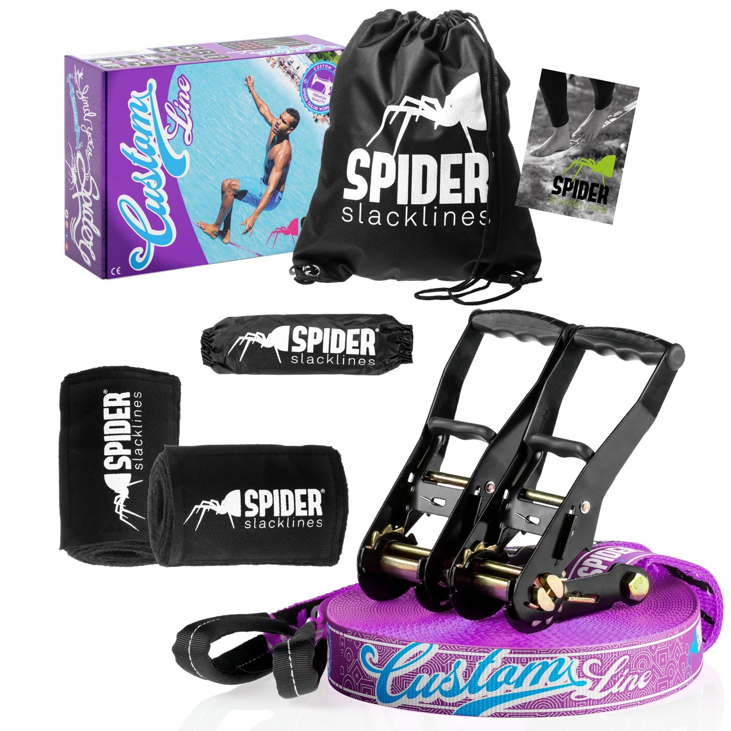 Custom Slackline Kit, 30 m mit 2 Ratschen
