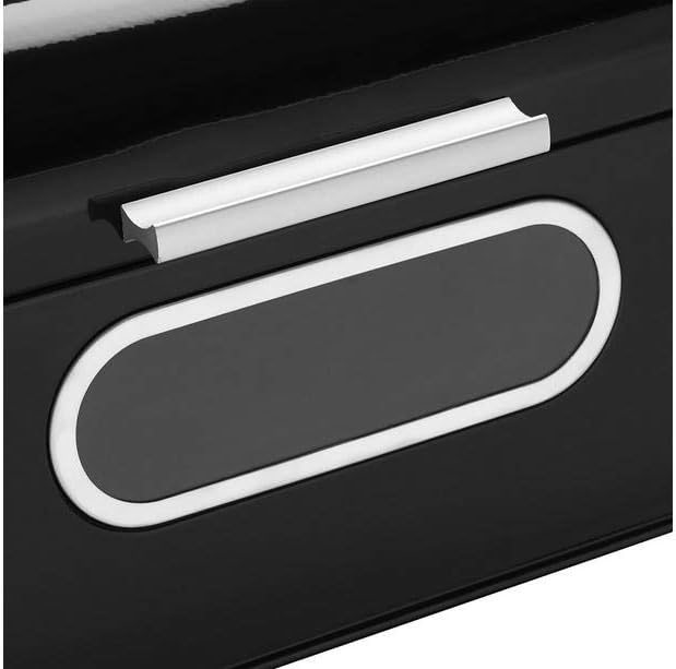 Retro-Brotbox mit Sichtfenster, Schwarz Big-Double Window Single
