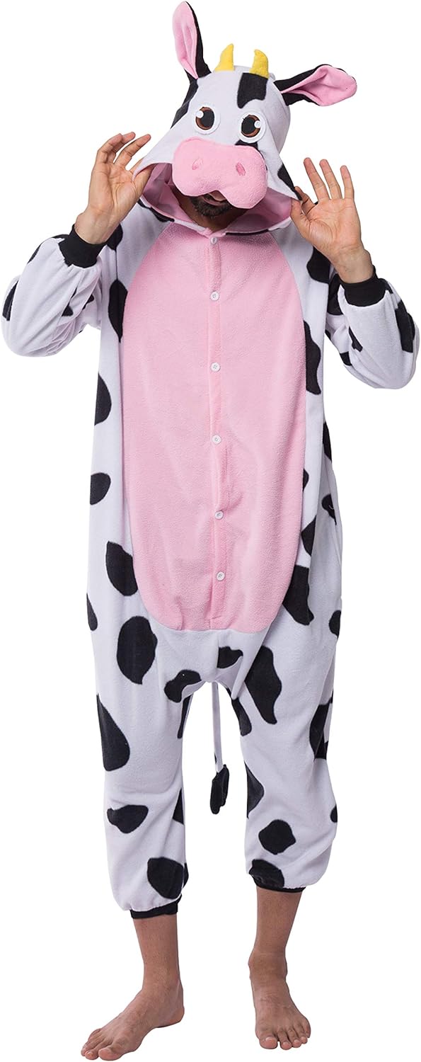 Kuh Tierkostüm Jumpsuit für Erwachsene, M Multicolor