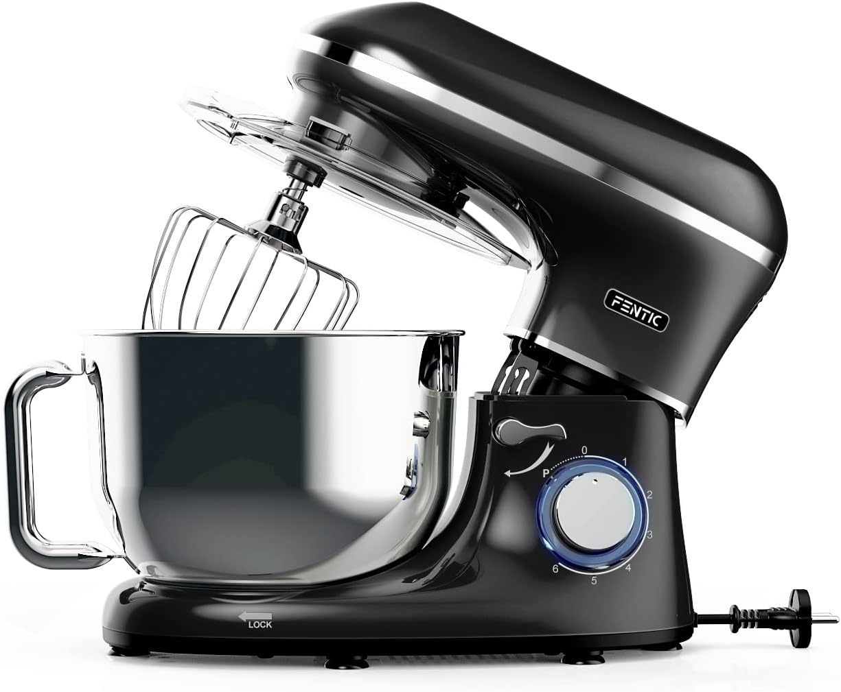 Knetmaschine mit Rührhaken, Schwarz