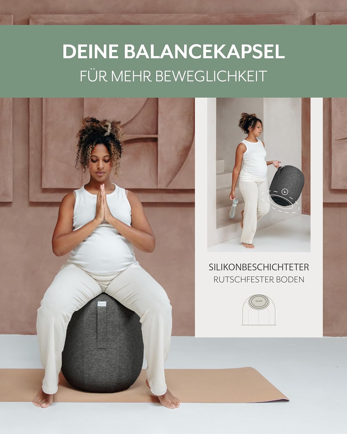Balance-Kapsel Kapsul Stov, Anthrazit 43.5T x 43.5B x 55H cm