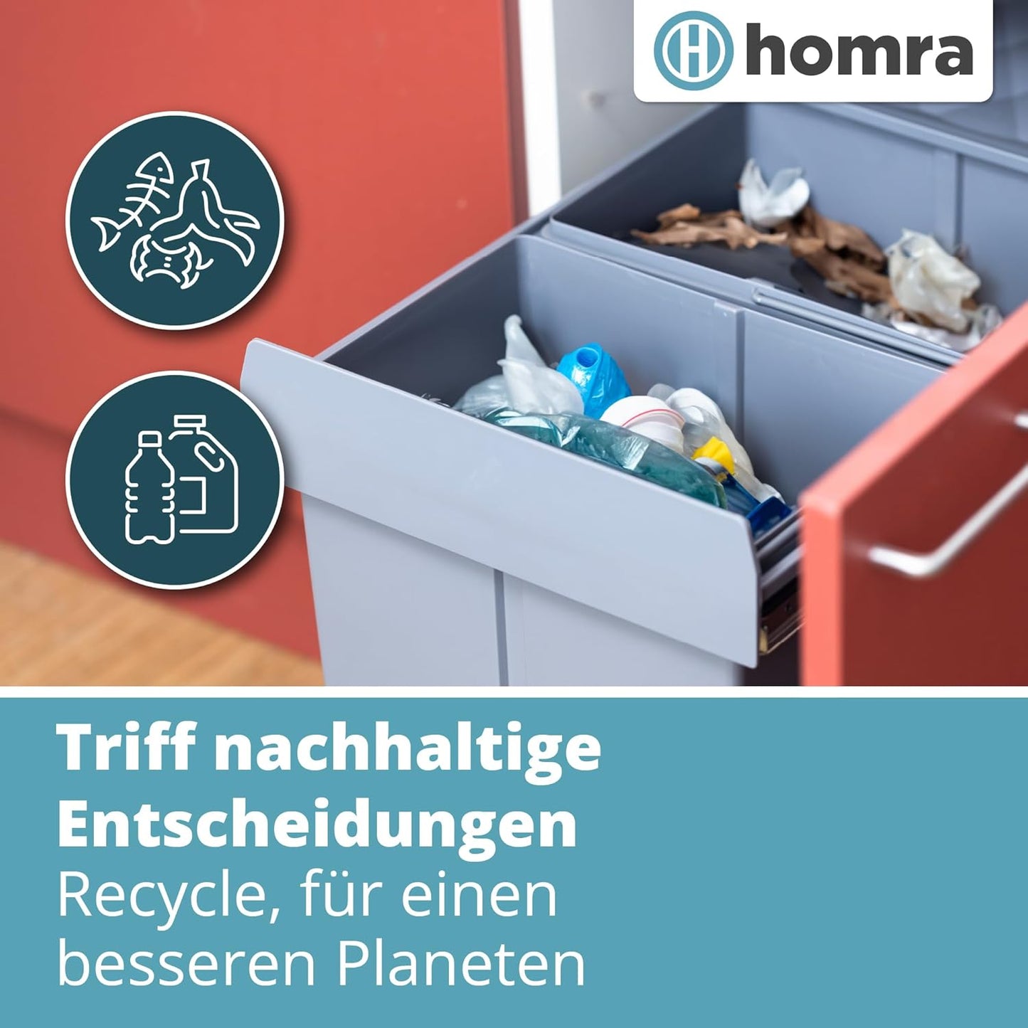 Ausziehbares Müll-Trennsystem