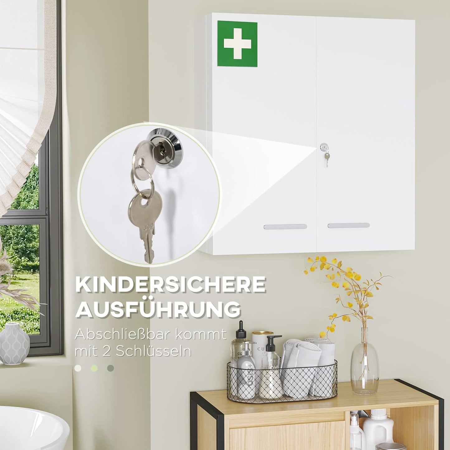 Abschliessbarer Medizinschrank