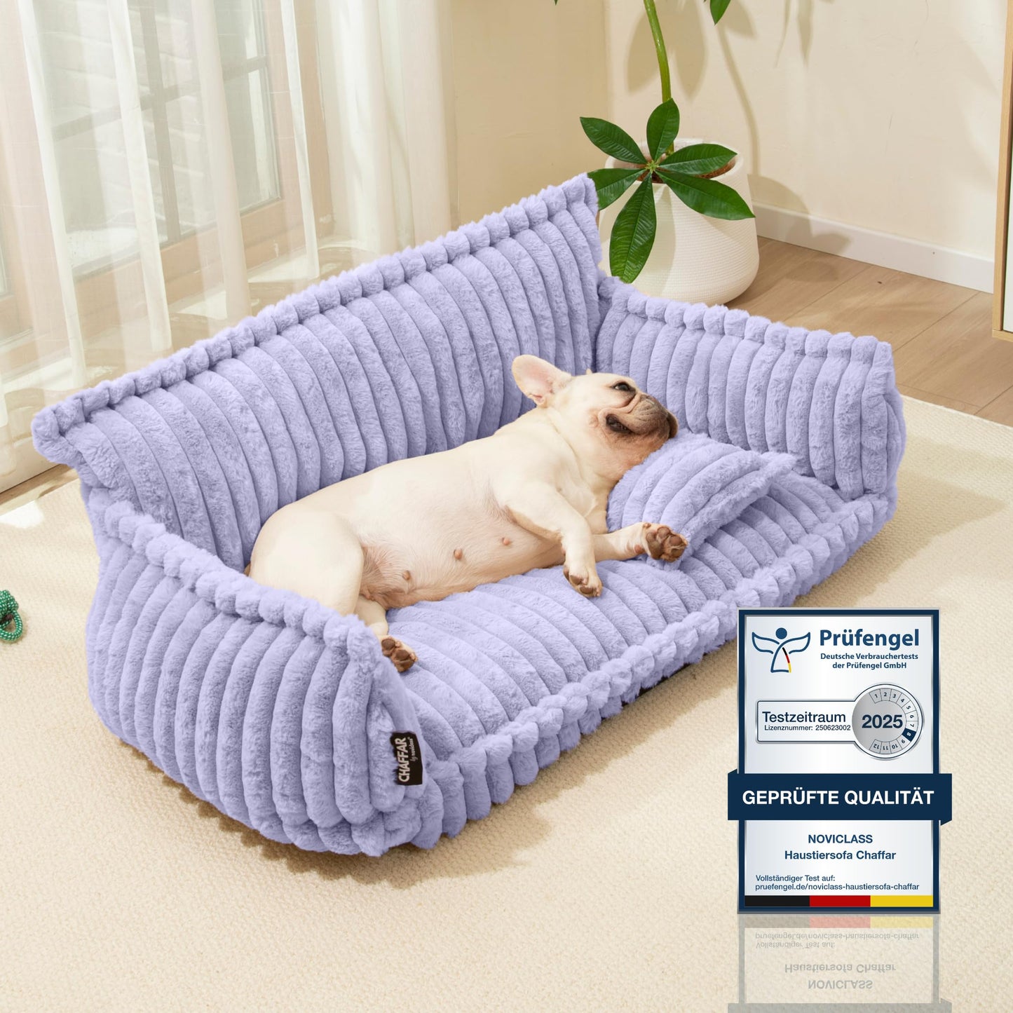 Hundesofa Chaffar, Flieder L (100cm)