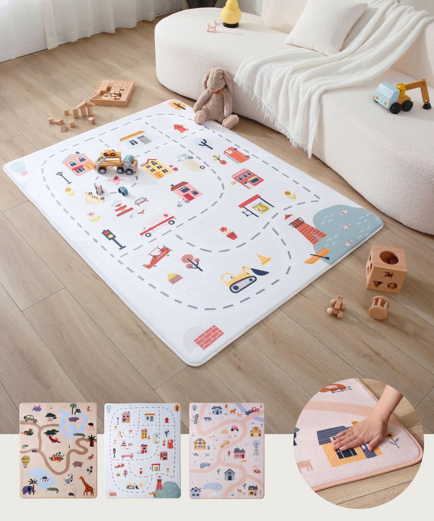 Weiche Spielmatte, Stadt 120 x 160 cm
