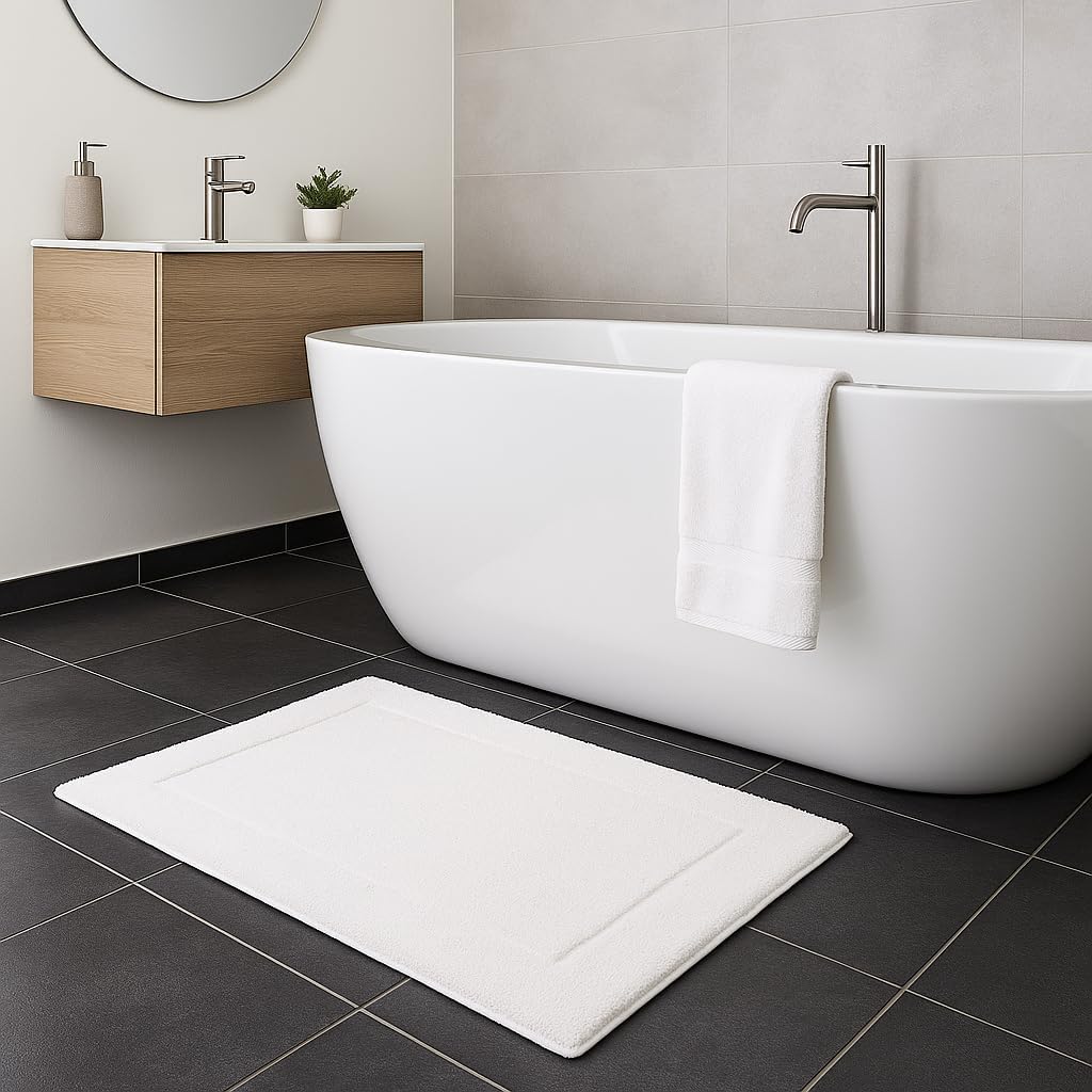 10er-Set Badvorleger, 50x70 cm, 10x Badvorleger Weiss