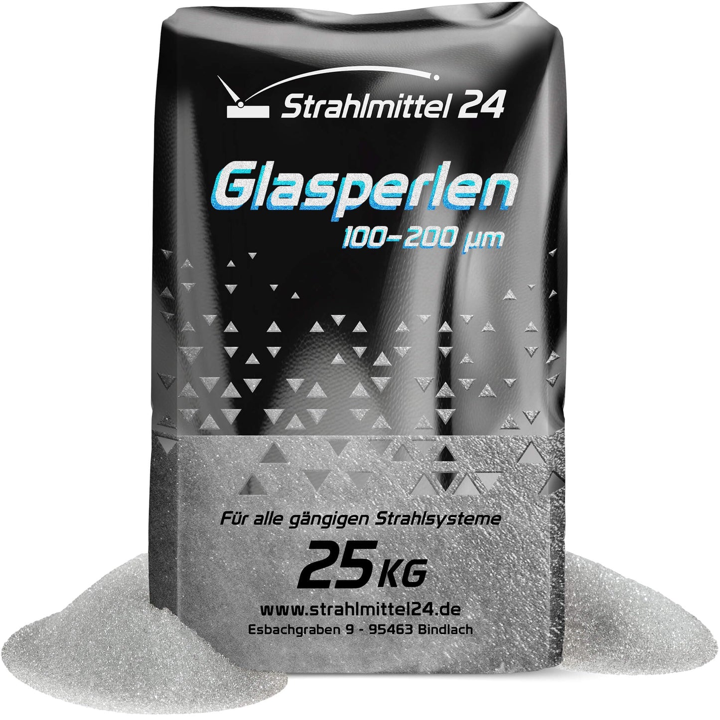 Glasperlen Strahlmittel 100-200 µm, 25 kg