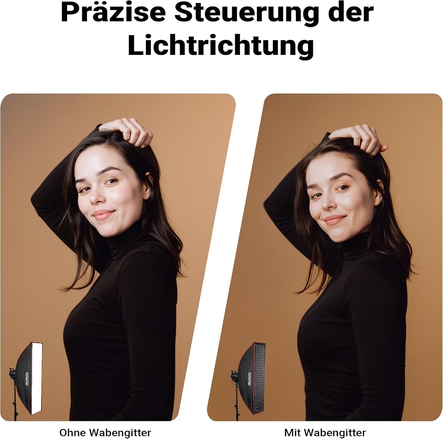 Softbox SF-60x90 mit Grid und Diffusoren