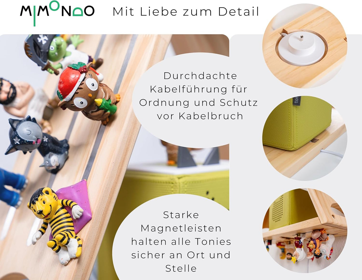 Tonieregal aus Holz für 60 Figuren, TIPI