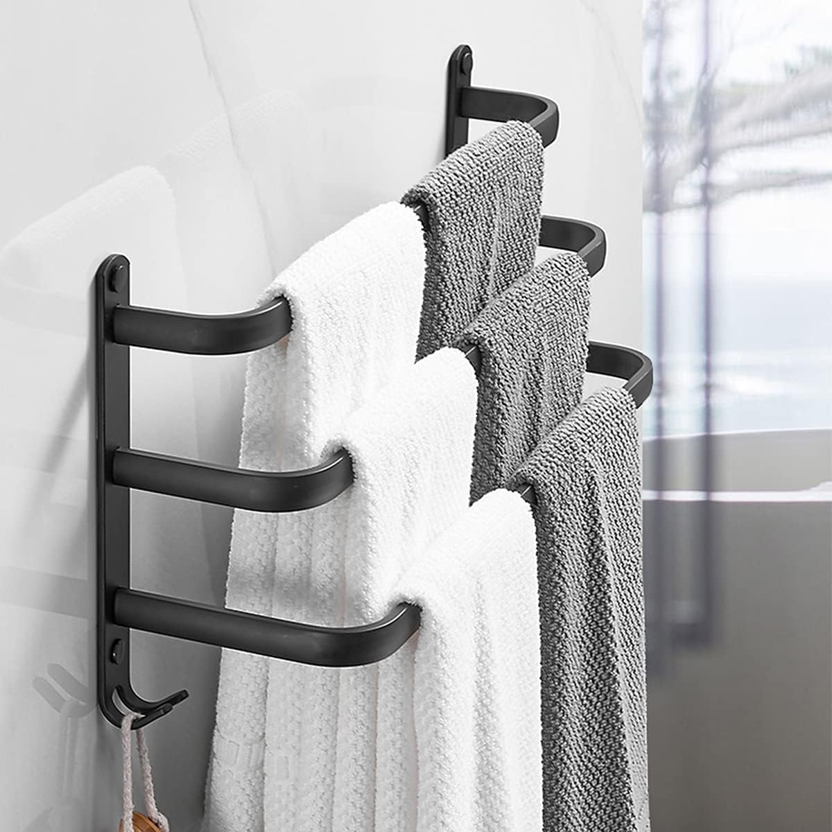 Handtuchhalter ohne Bohren, Drei Stangen 50cm