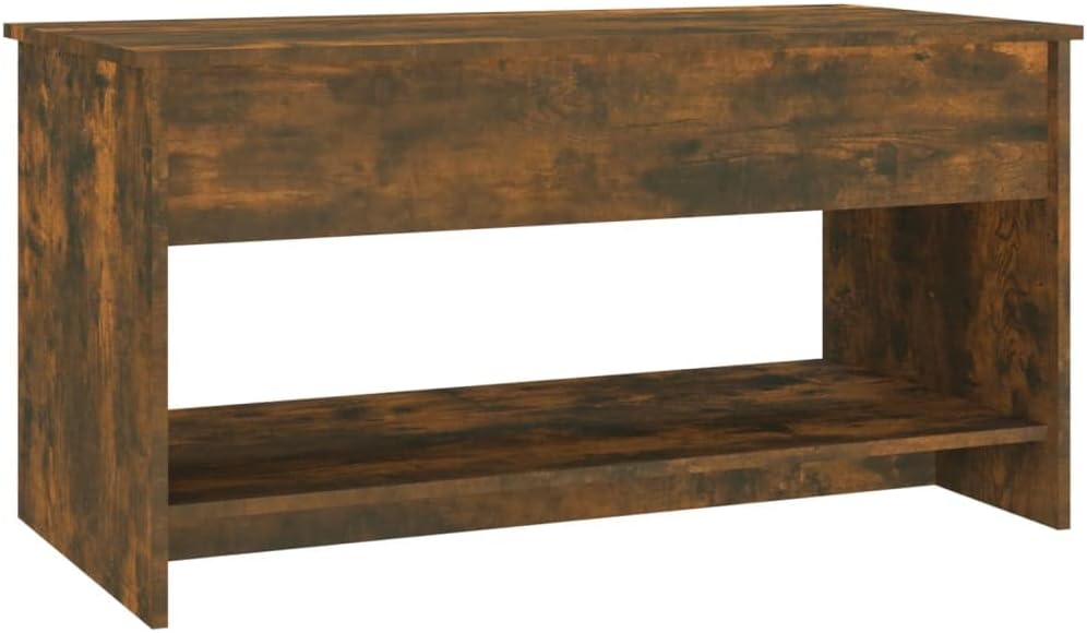 Couchtisch mit verstellbarer Tischplatte, Räuchereiche 102 x 50 x 52.5 cm