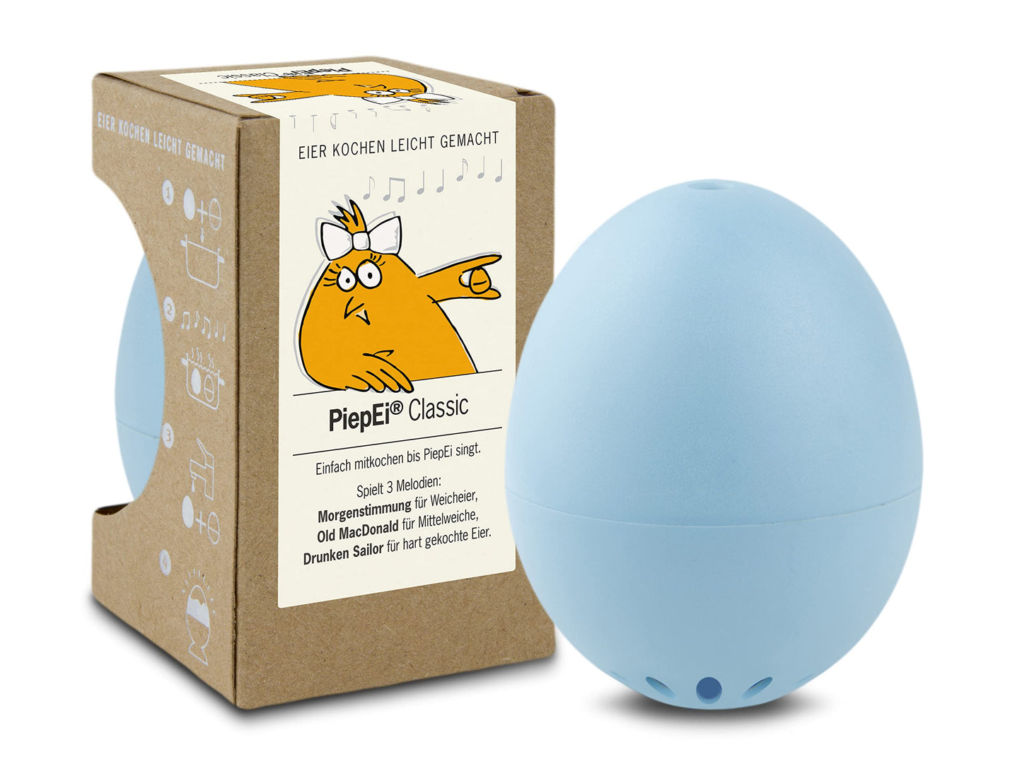 Singende Eieruhr Classic, 5,1 x 4,5 cm Hellblau