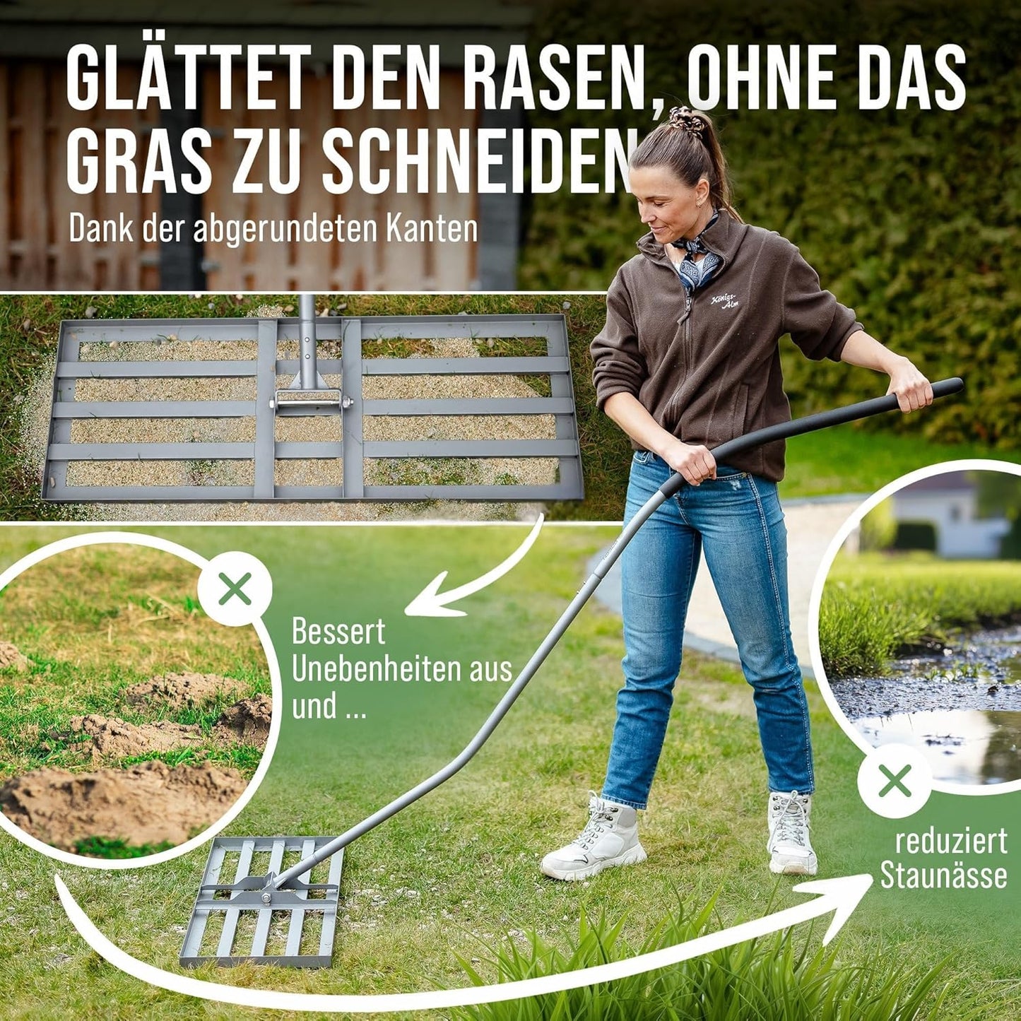 Rasenrakel mit Klicksystem
