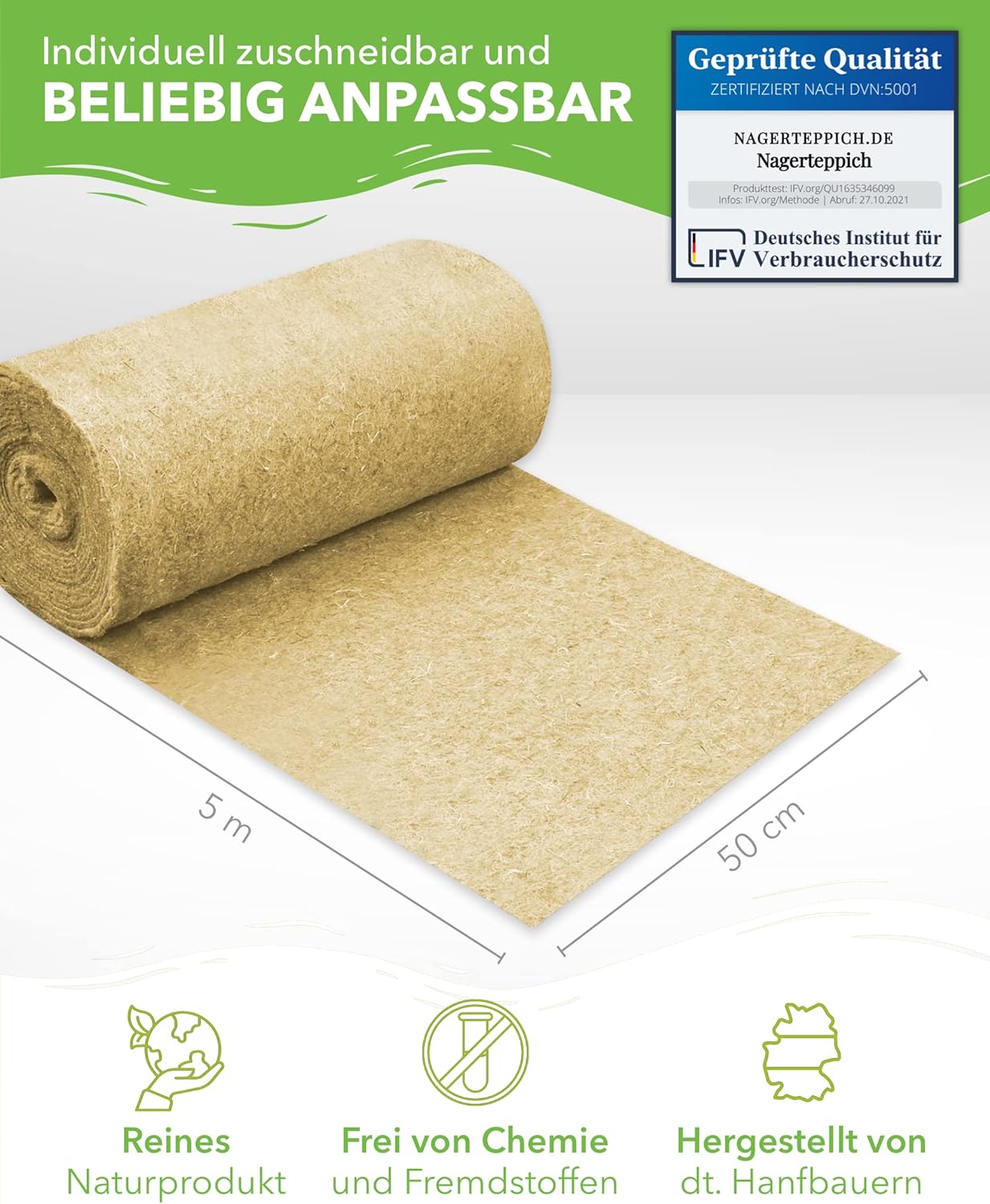 Kompostierbarer Nagerteppich