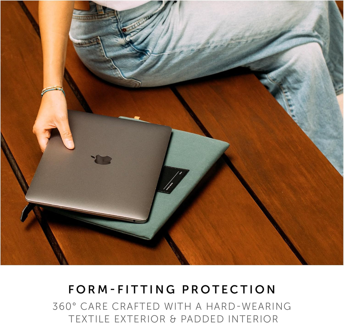 Stow Lite Laptop-Hülle 13 Zoll, 13" Schiefergrün