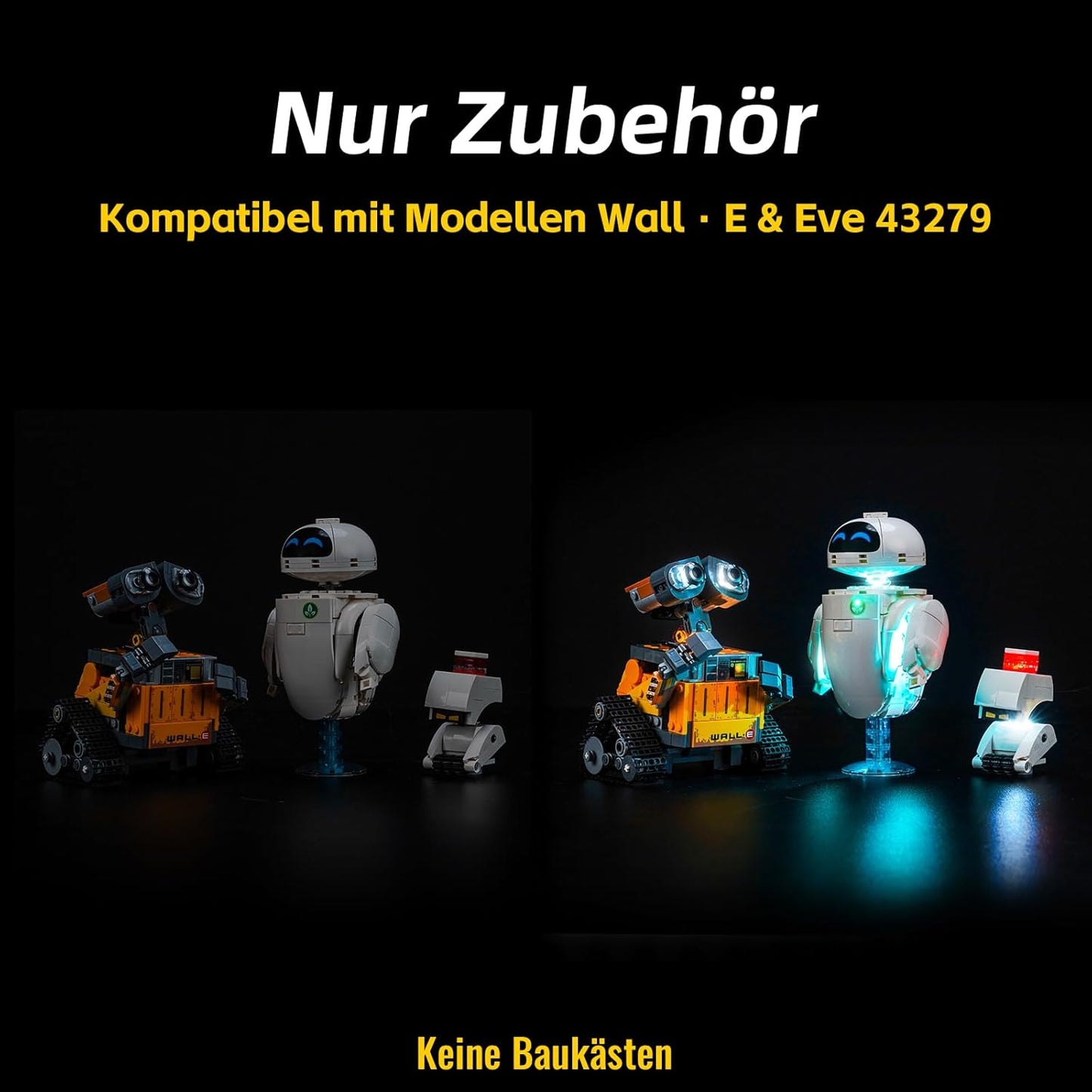 LED Licht-Set für WALL-E und EVE Modelle, 43279 WALL-E and EVE
