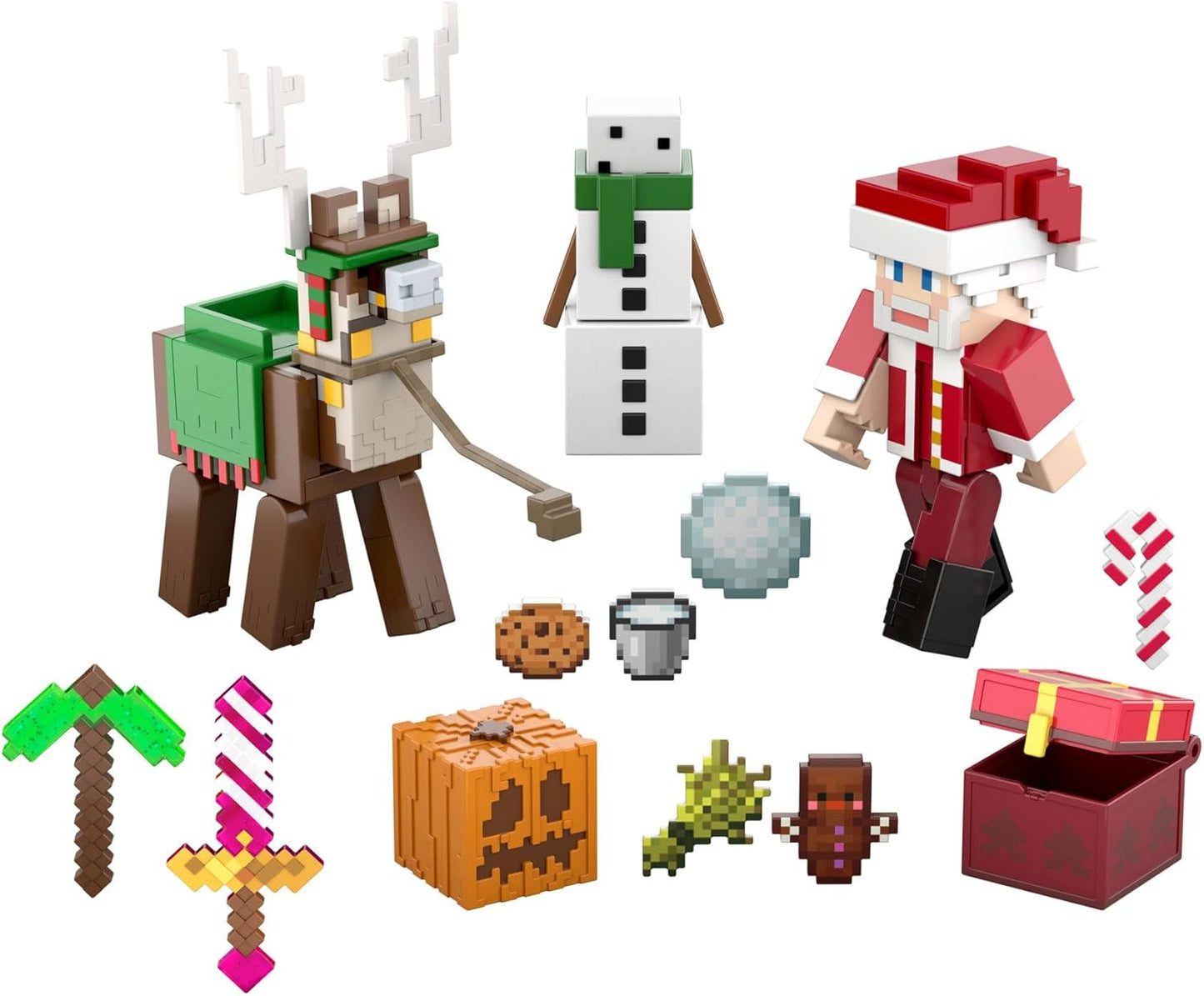 Minecraft Adventskalender mit Actionfiguren und Zubehör