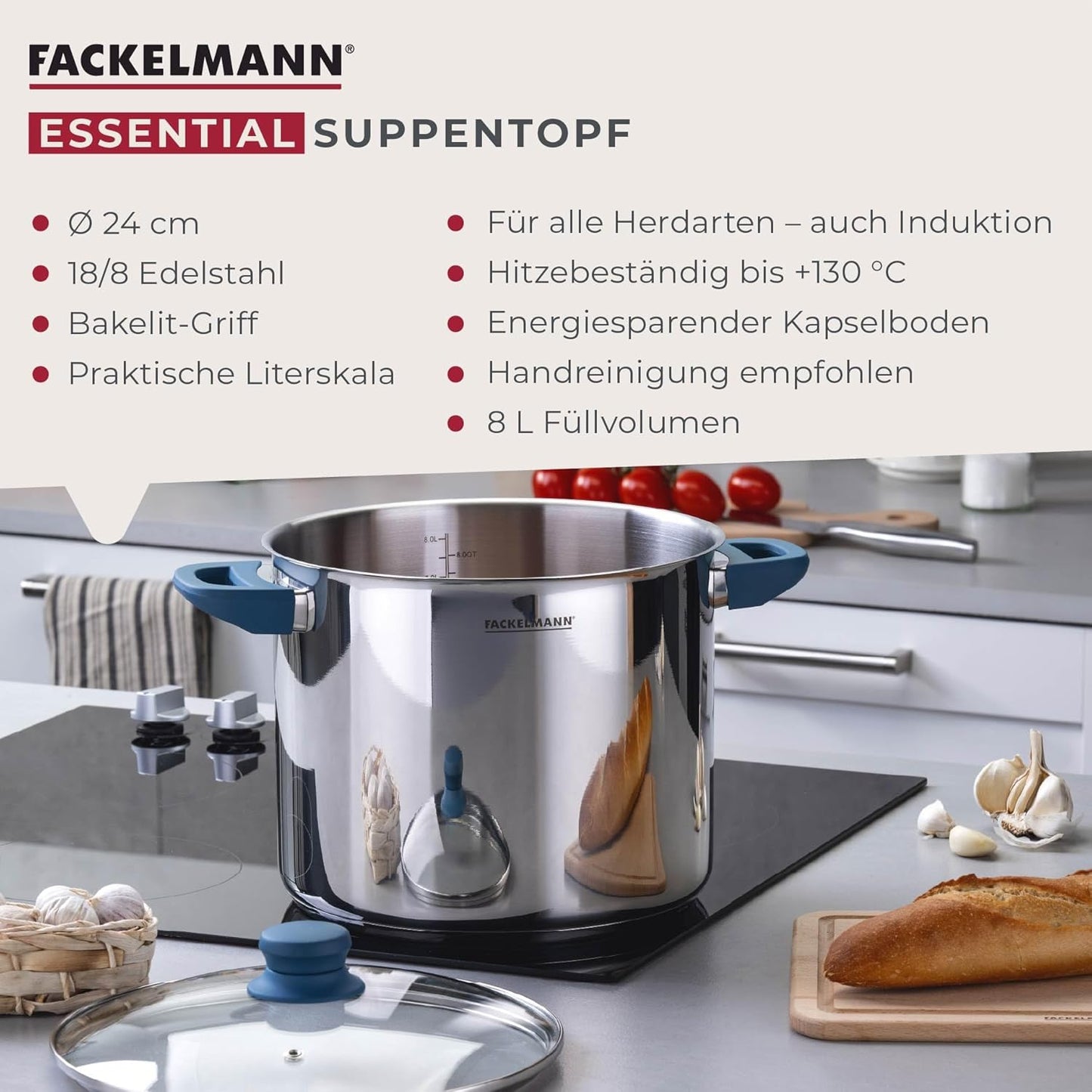 Suppentopf Essential, Bratentopf 24 cm