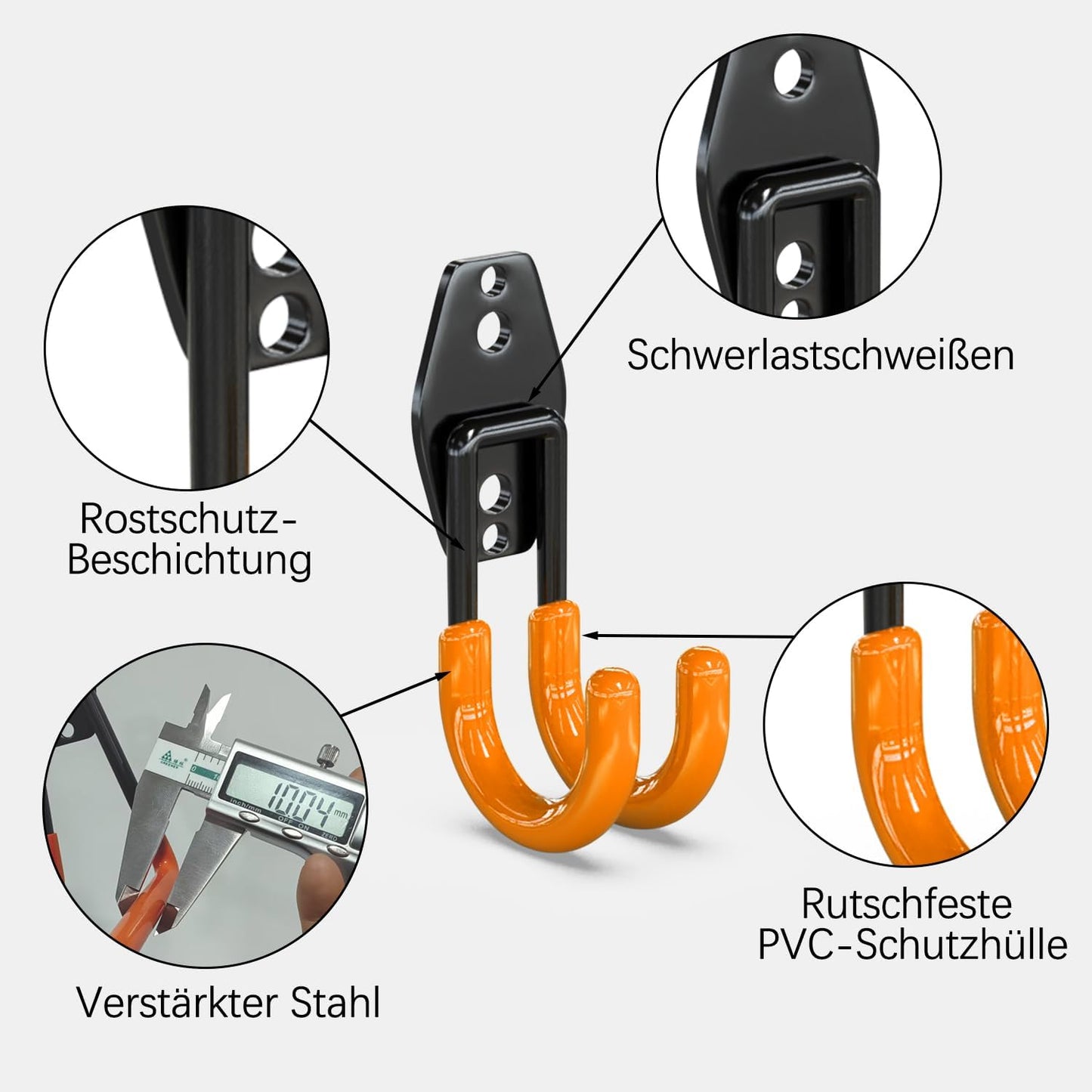 Schwerlast-Garagenhaken-Set, 6SJ-2SU