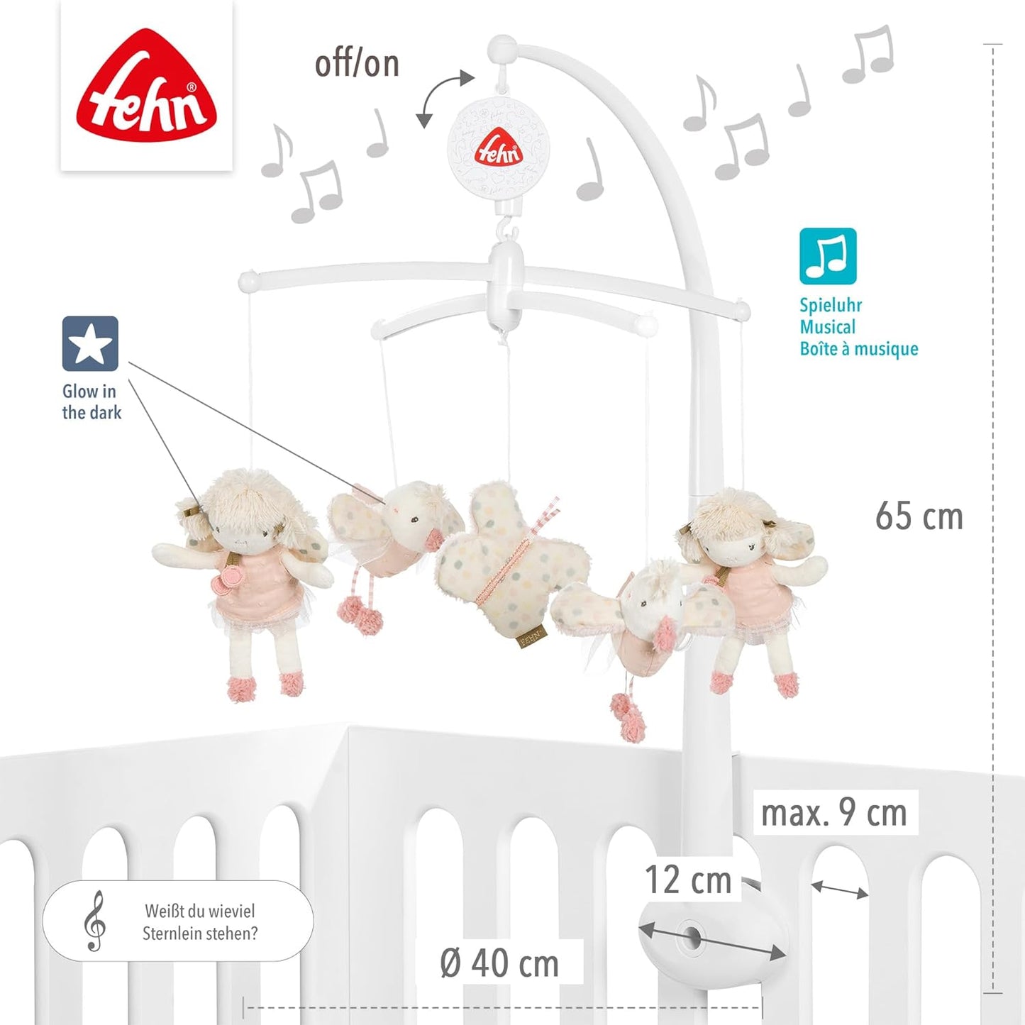 Musik-Mobile mit Spieluhr-Melodie für Babys, feehnLAND
