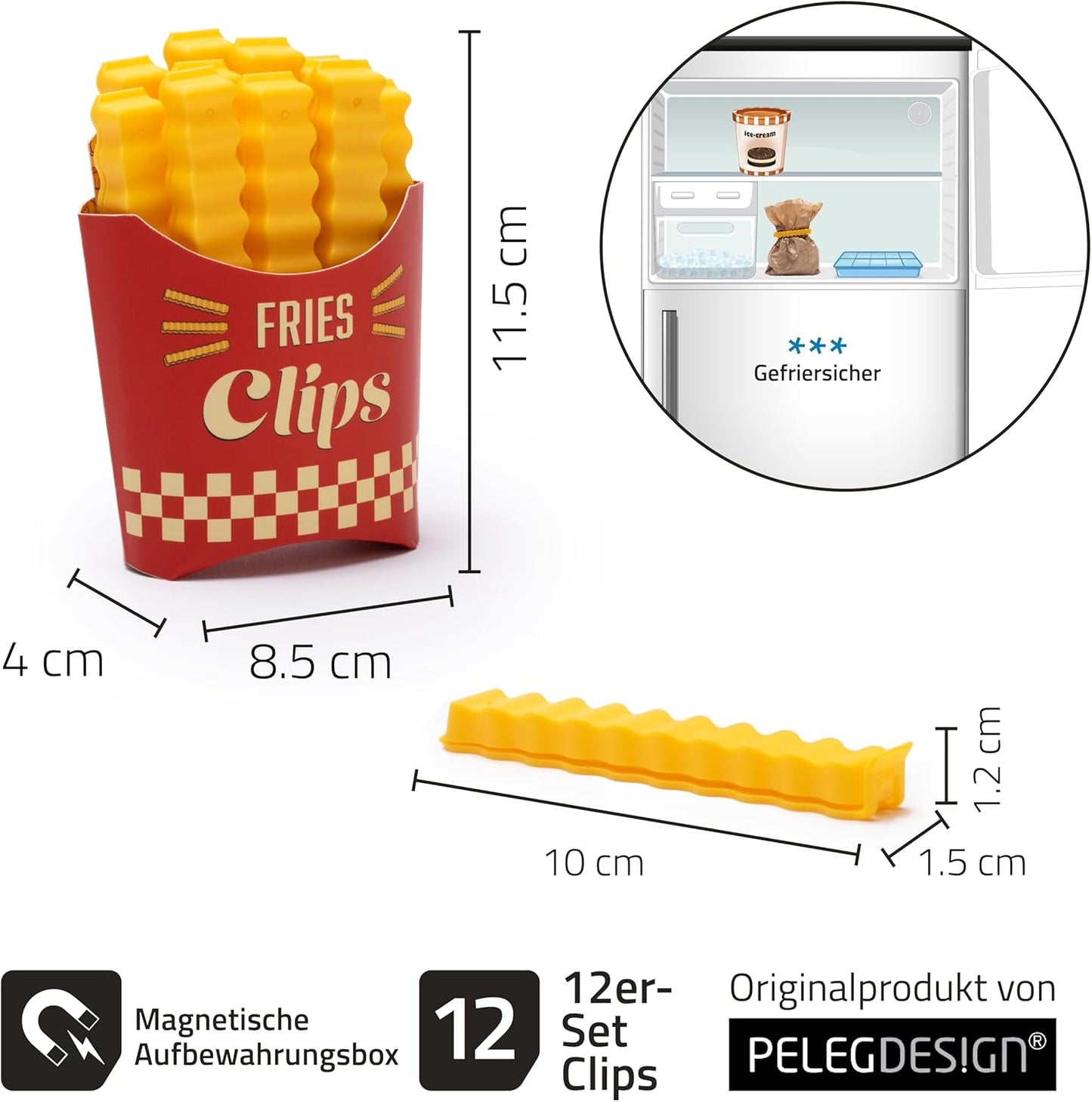 Fries Clips, 12 Stück