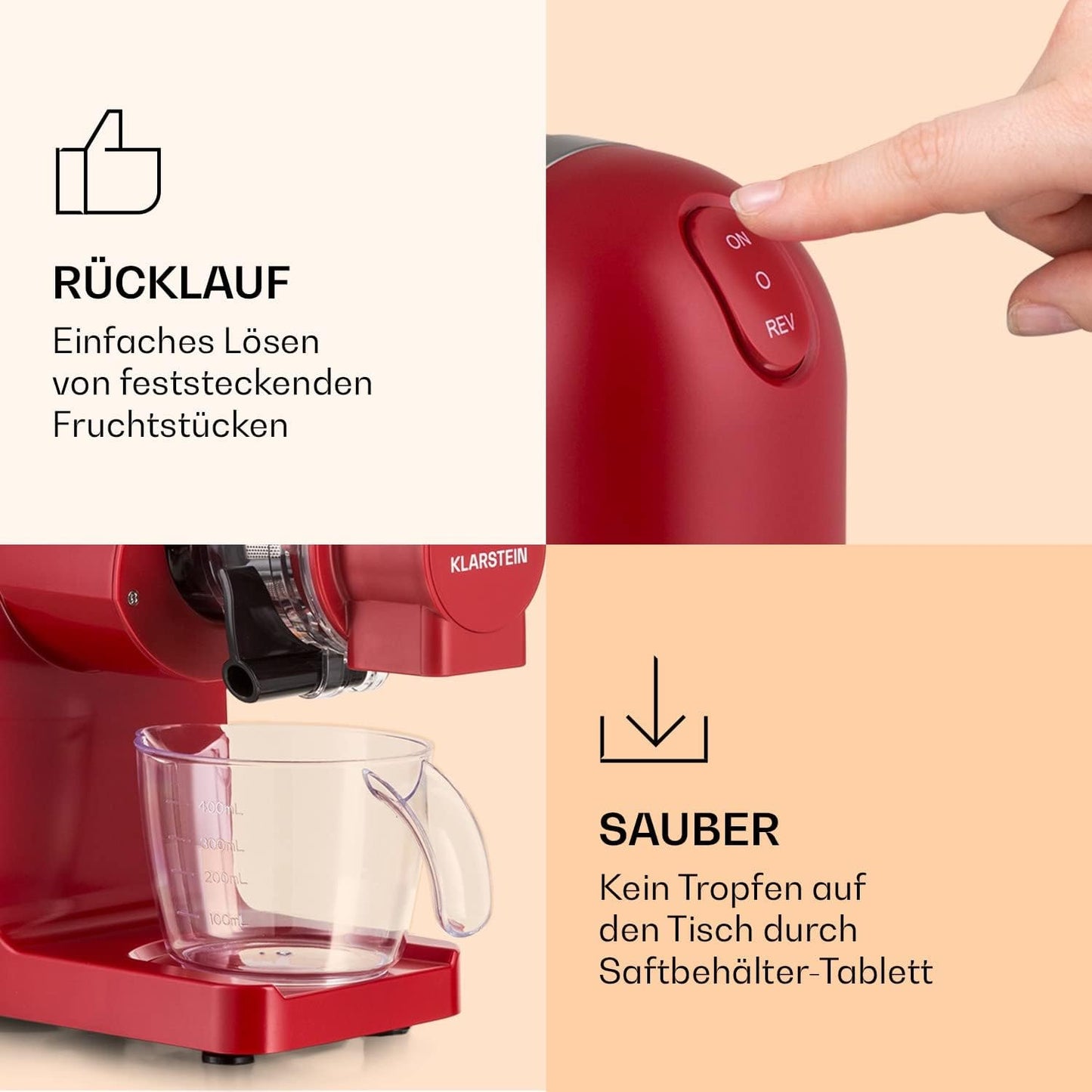 Bella Elegance Saftpresse, Rot