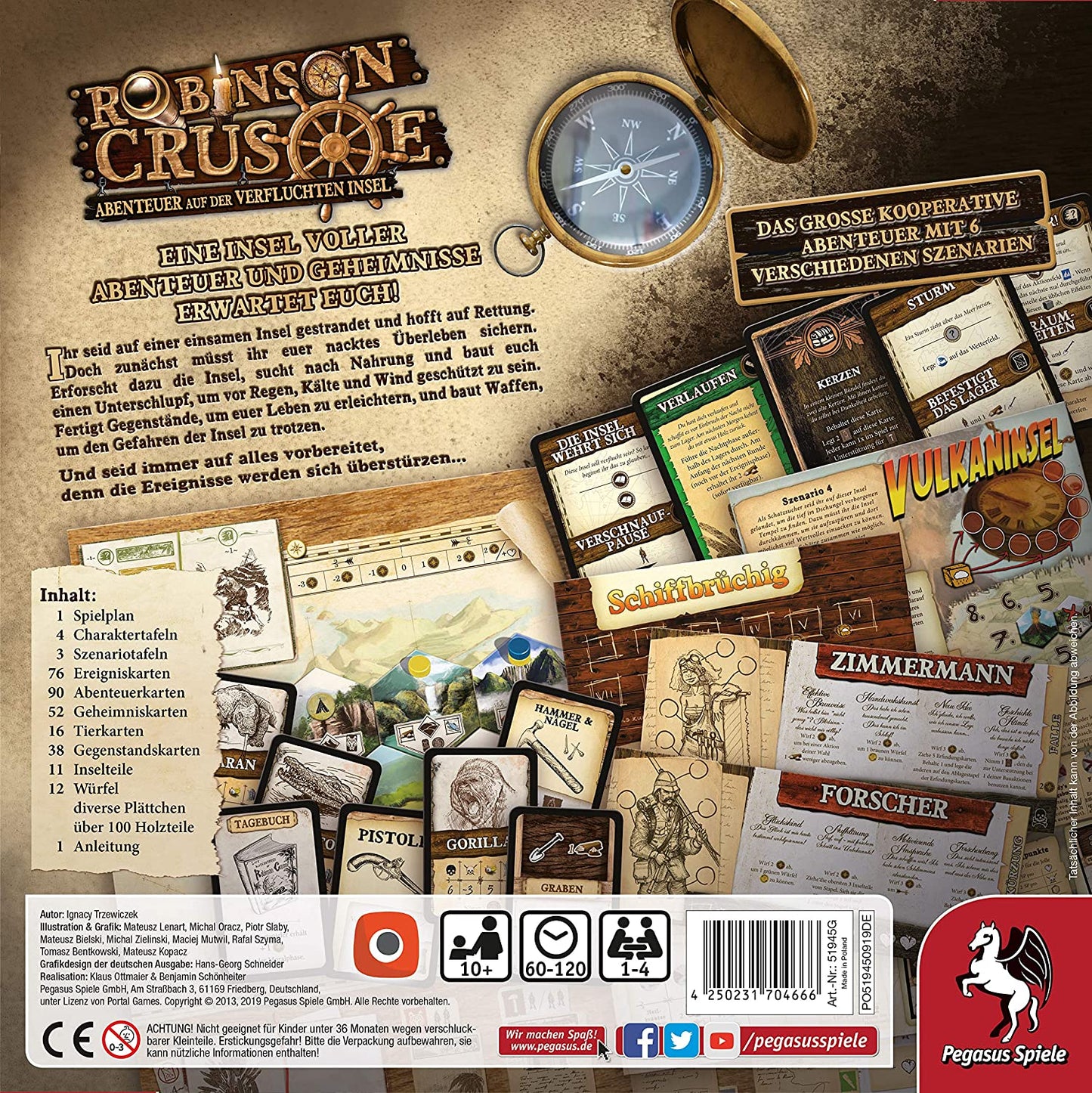 Robinson Crusoe - Abenteuer auf der Verfluchten Insel, Brettspiel, Single