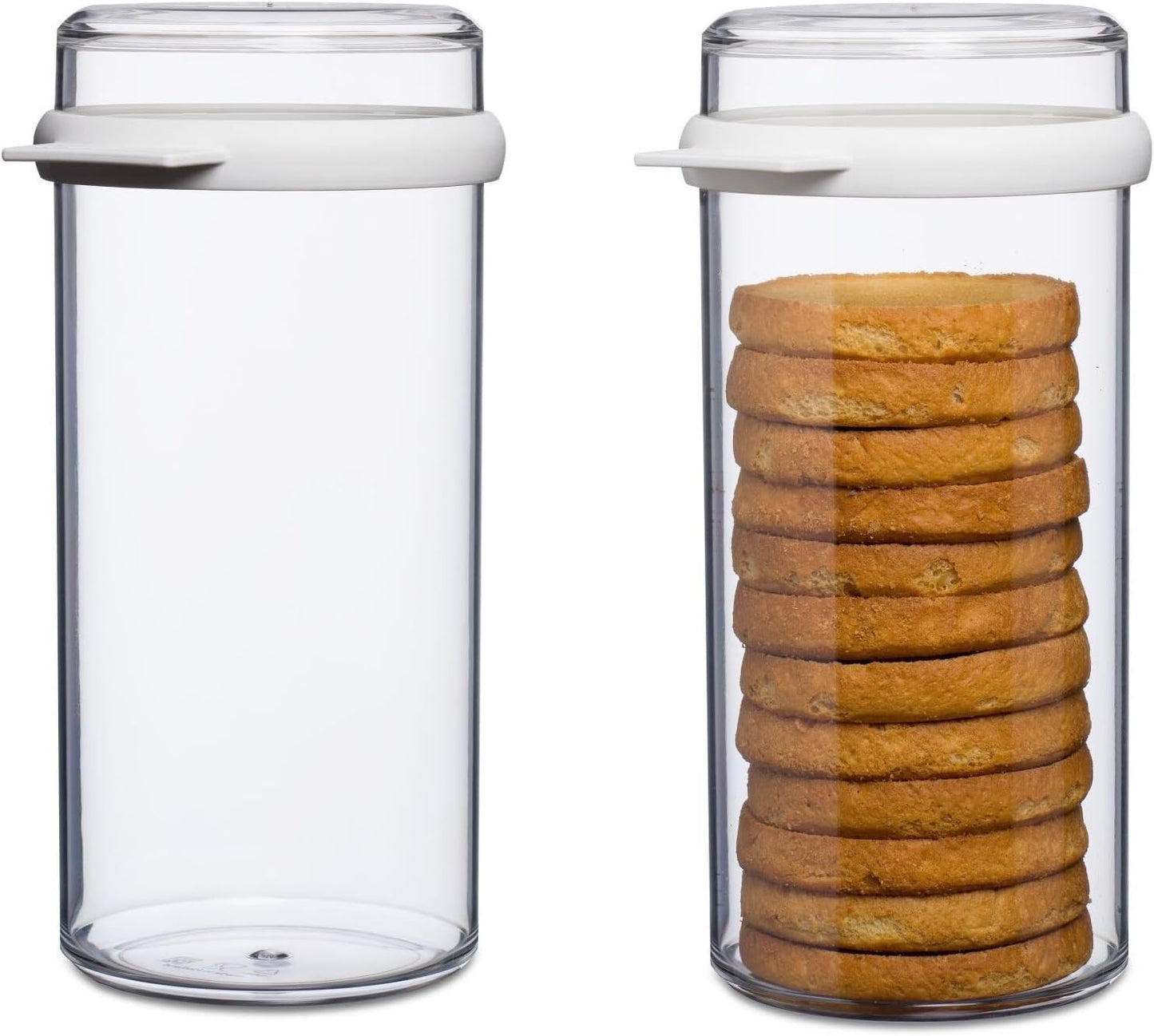 Zwiebackdose Stora Duo Set, 1900 ml, Zwiebackdose rund - 1900 ml Set - Weiß