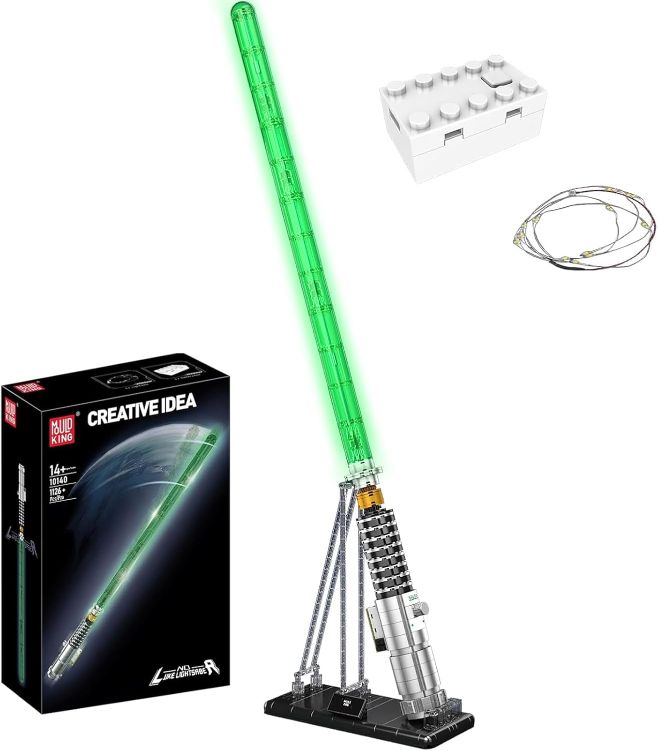 Technik Lichtschwert mit Lichteffekt, Grün Lichtschwert