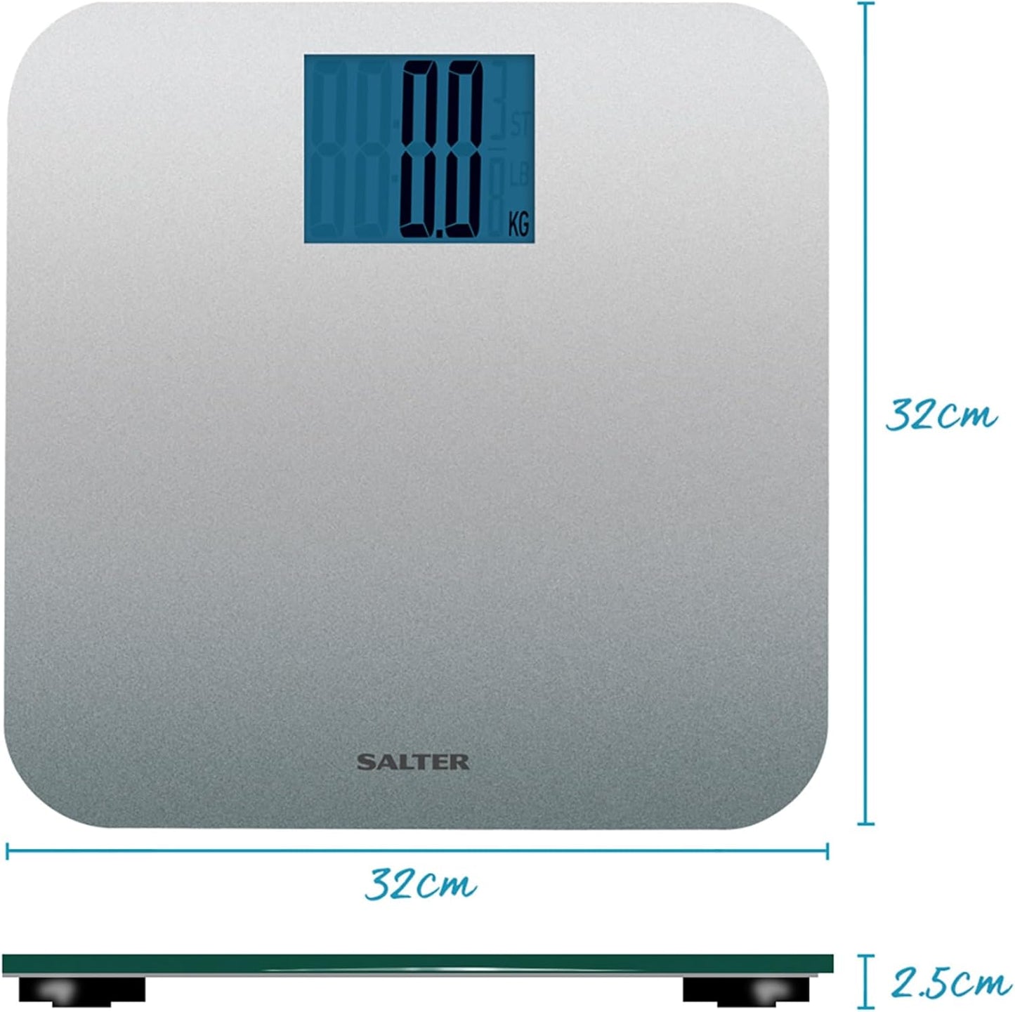 Badezimmerwaage Max SVGL3R, Silber