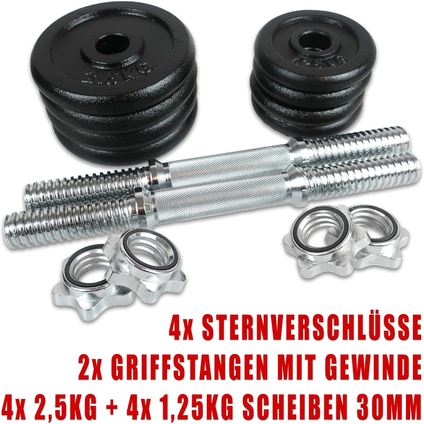 Hantelset 20 kg – im Koffer, KURZHANTEL SET 20KG + KOFFER