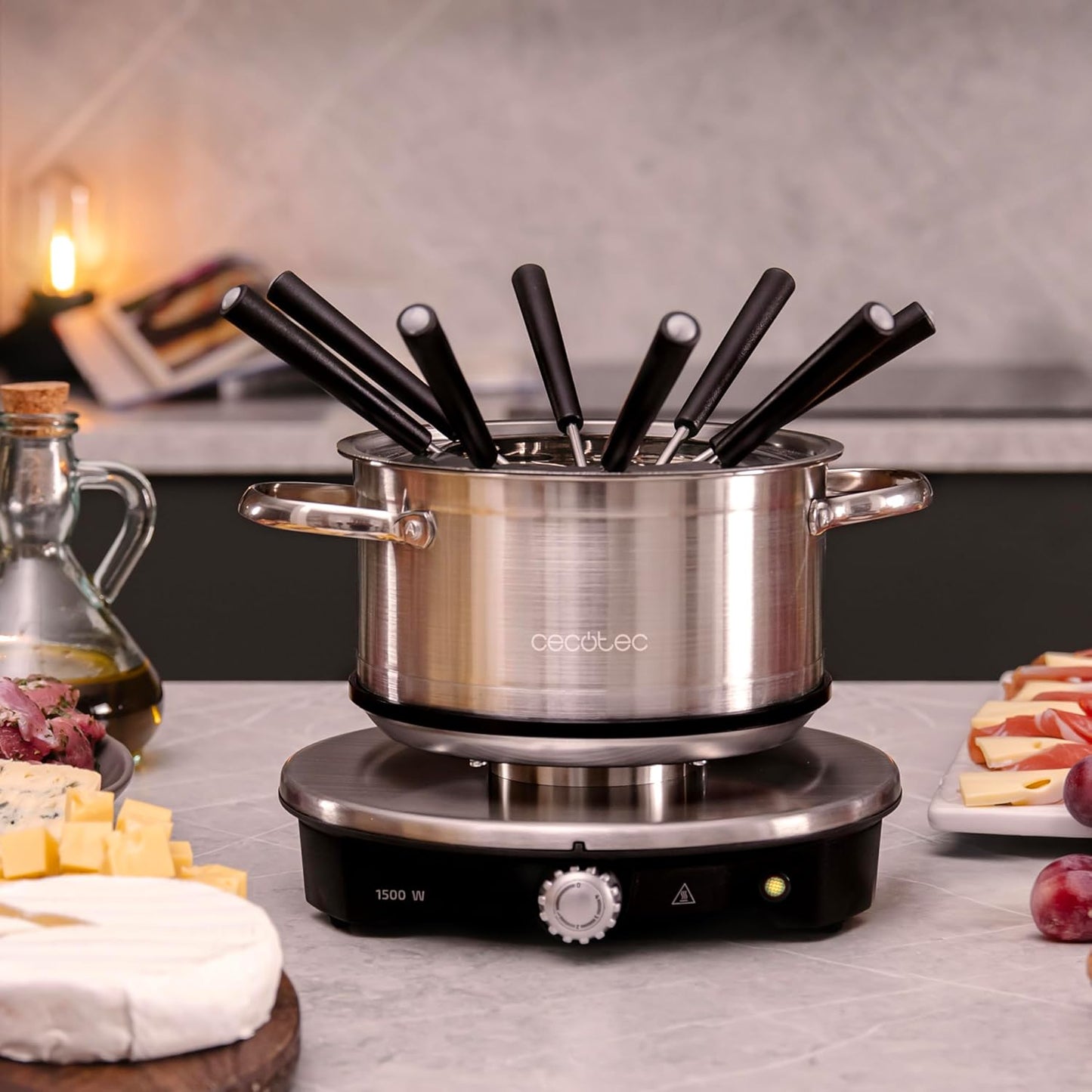Elektrisches Fondue-Set für 8 Personen, 1,7L, 1500W, 1500W | 8 Personas
