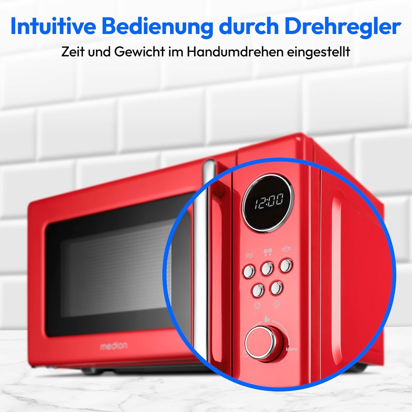 Retro Mikrowelle MD15000, Rot