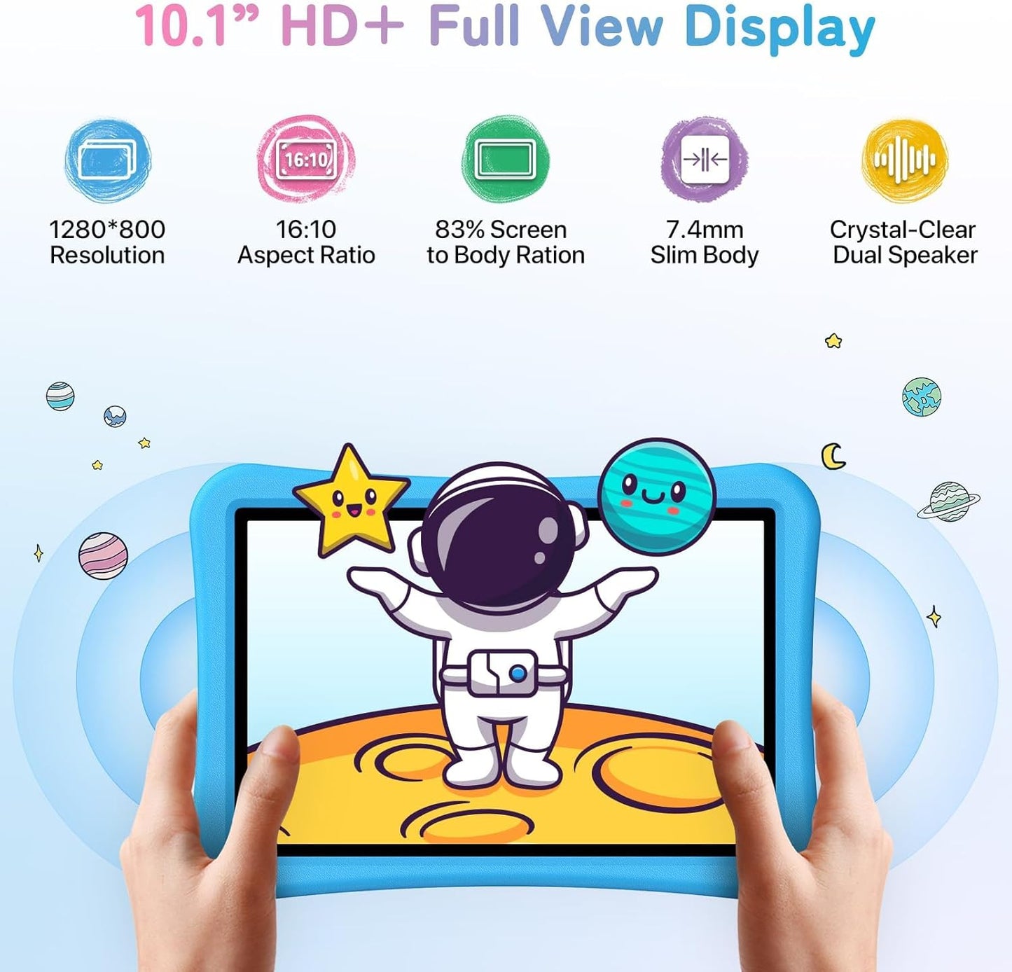 Kinder-Tablet mit Elterlicher Kontrolle, blau