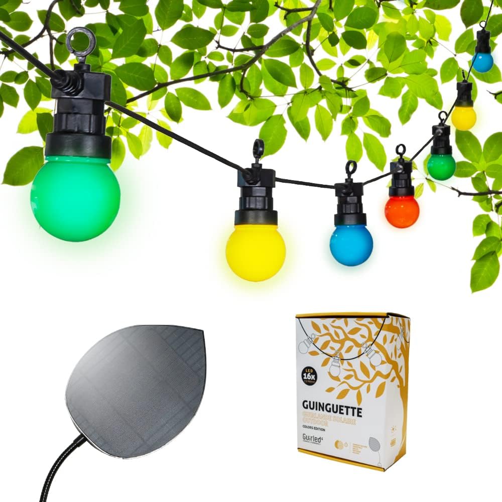 Solarlichterkette mit 16 LEDs, Colors Edition / Pack 16 LEDs + Solarpanel