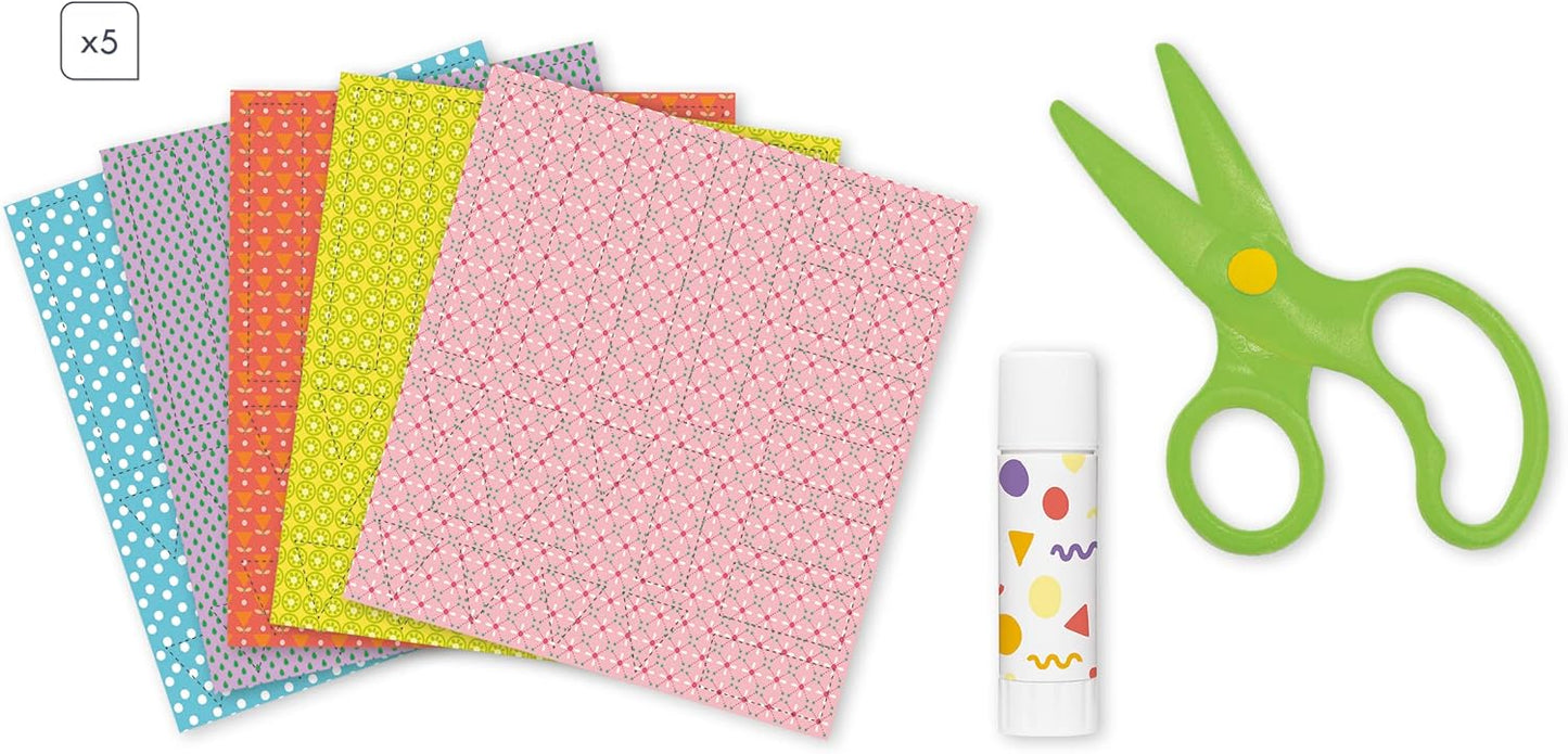 Schneide- und Collage-Kit für Kinder, Schneide- und Collage-Kit – 4 Gemälde